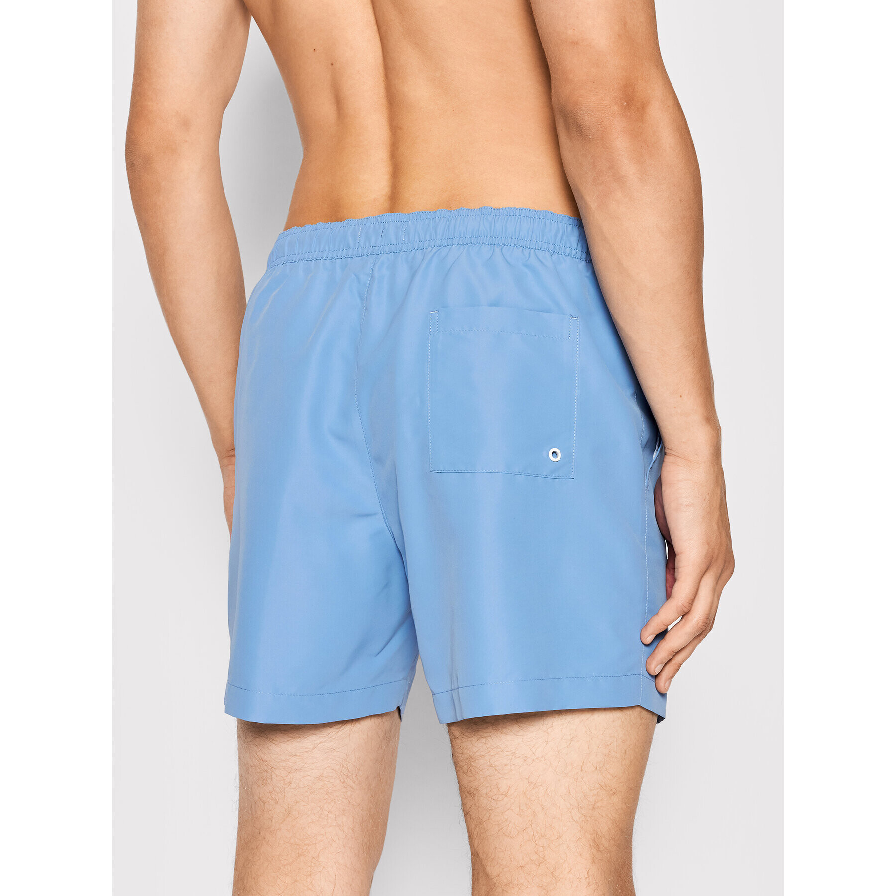 Calvin Klein Swimwear Plavecké šortky Medium Drawstring KM0KM00701 Modrá Regular Fit - Pepit.cz