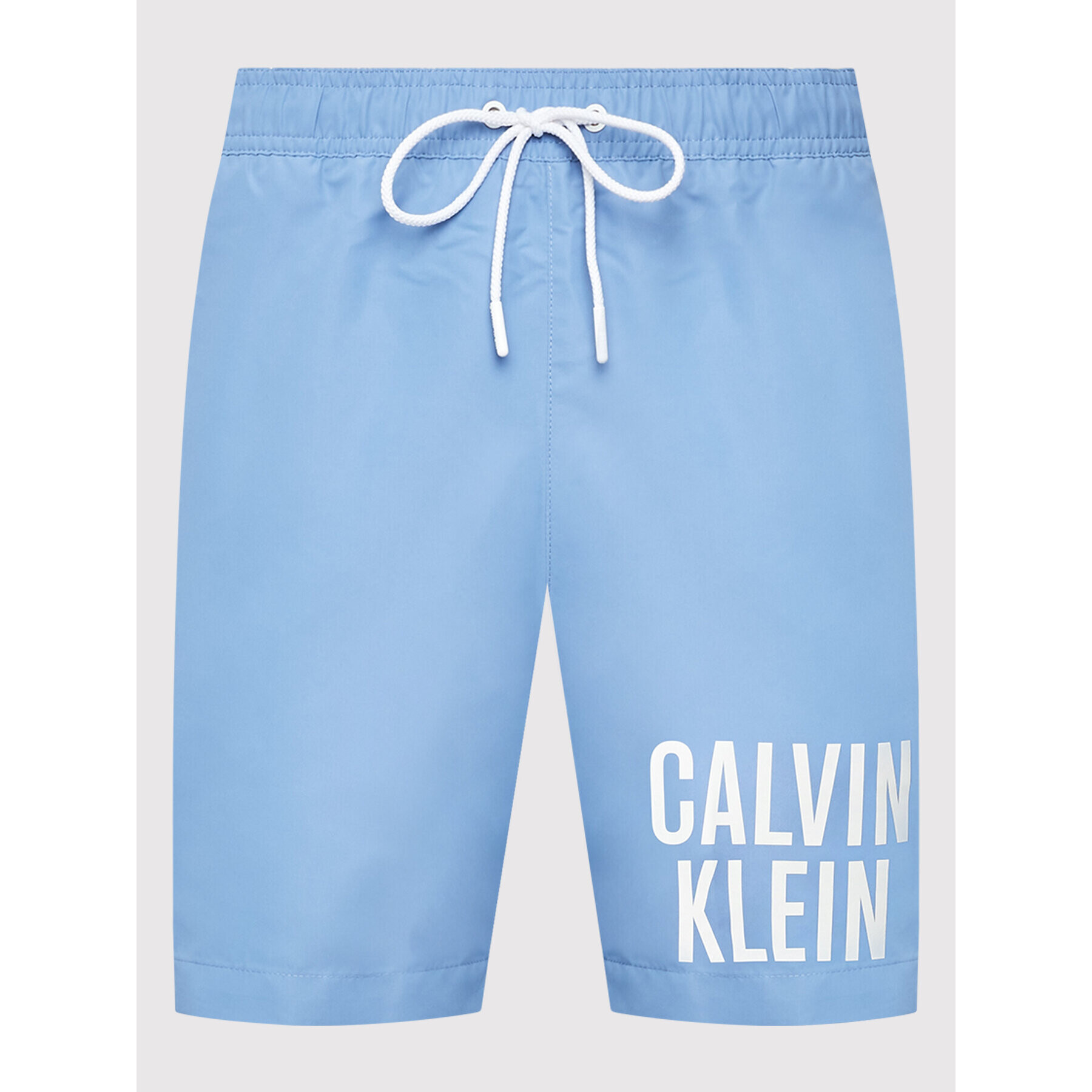 Calvin Klein Swimwear Plavecké šortky Medium Drawstring KM0KM00701 Modrá Regular Fit - Pepit.cz