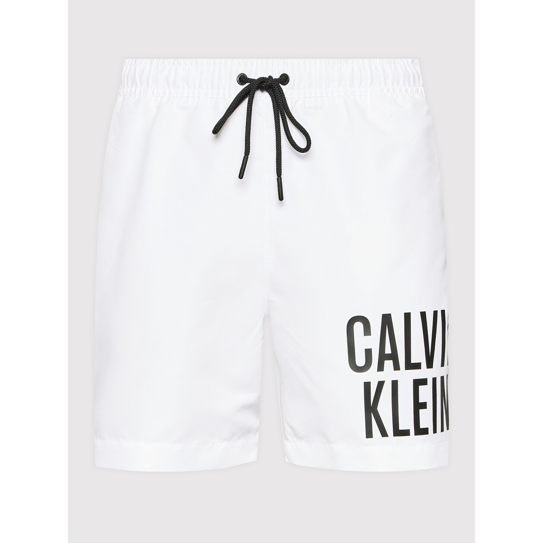 Calvin Klein Swimwear Plavecké šortky Medium KM0KM00701 Bílá Regular Fit - Pepit.cz