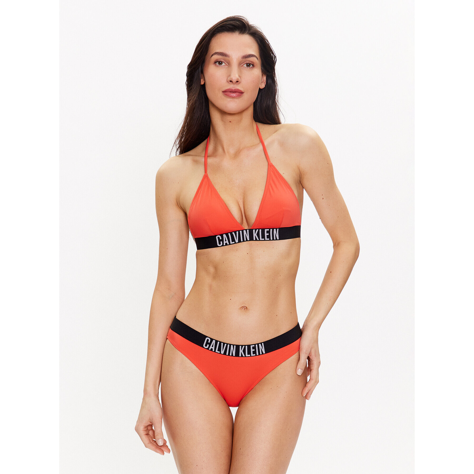 Calvin Klein Swimwear Spodní část bikin KW0KW01983 Oranžová - Pepit.cz