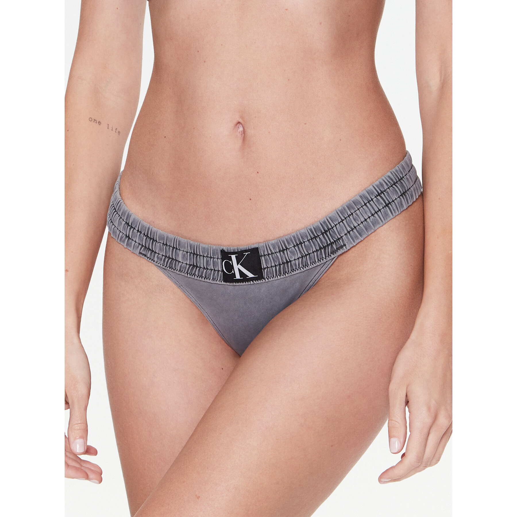 Calvin Klein Swimwear Spodní část bikin KW0KW02065 Šedá - Pepit.cz