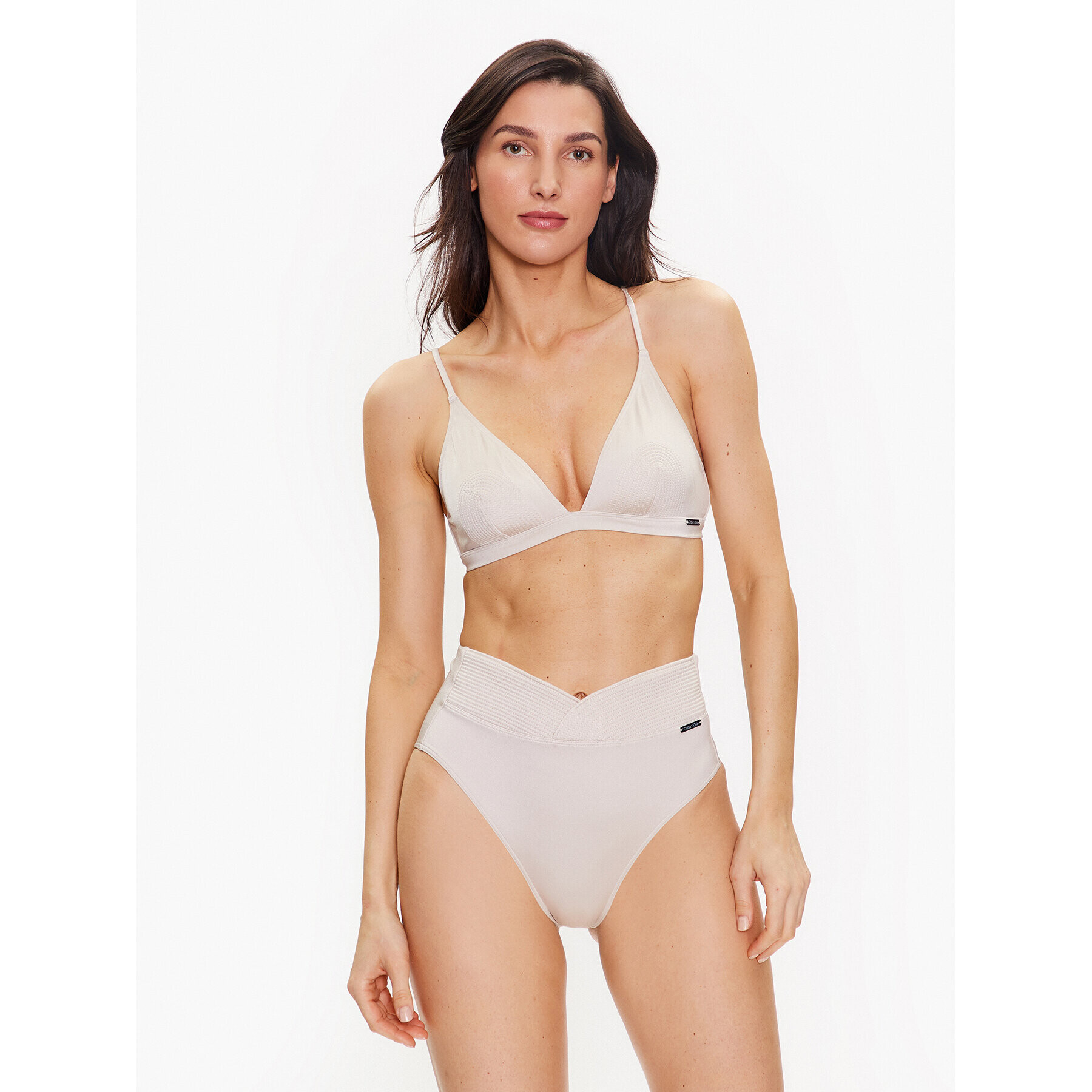 Calvin Klein Swimwear Spodní část bikin KW0KW02141 Béžová - Pepit.cz