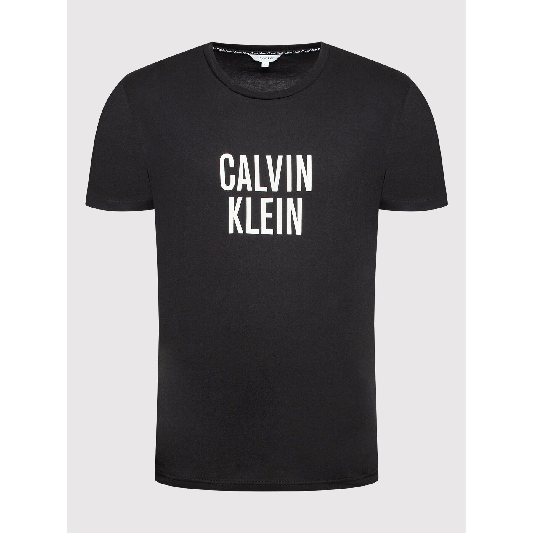 Calvin Klein Swimwear T-Shirt Crew KM0KM00750 Černá Relaxed Fit - Pepit.cz