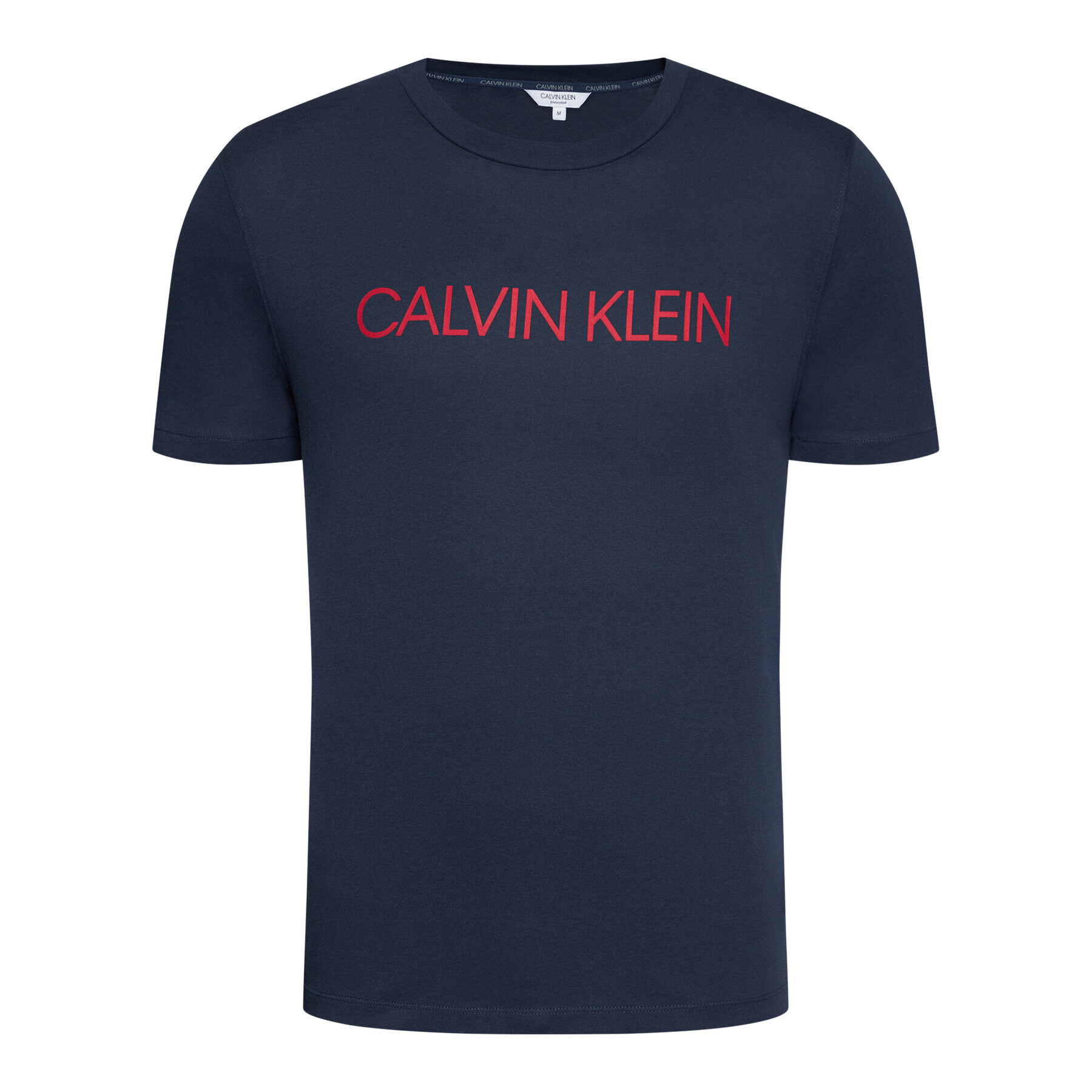 Calvin Klein Swimwear T-Shirt Crew Tee KM0KM00605 Tmavomodrá Relaxed Fit - Pepit.cz