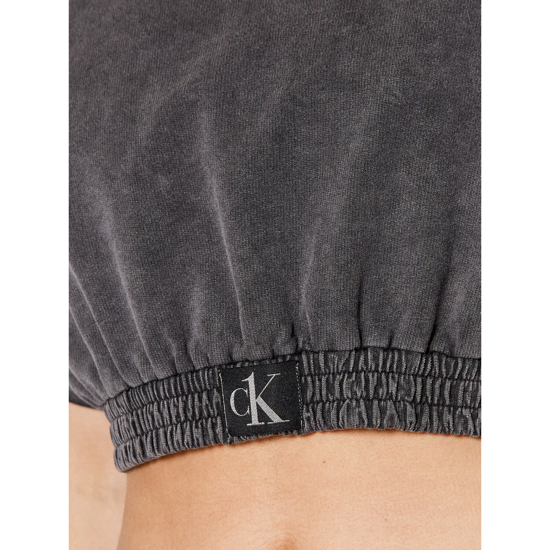 Calvin Klein Swimwear T-Shirt KW0KW01780 Šedá Cropped Fit - Pepit.cz