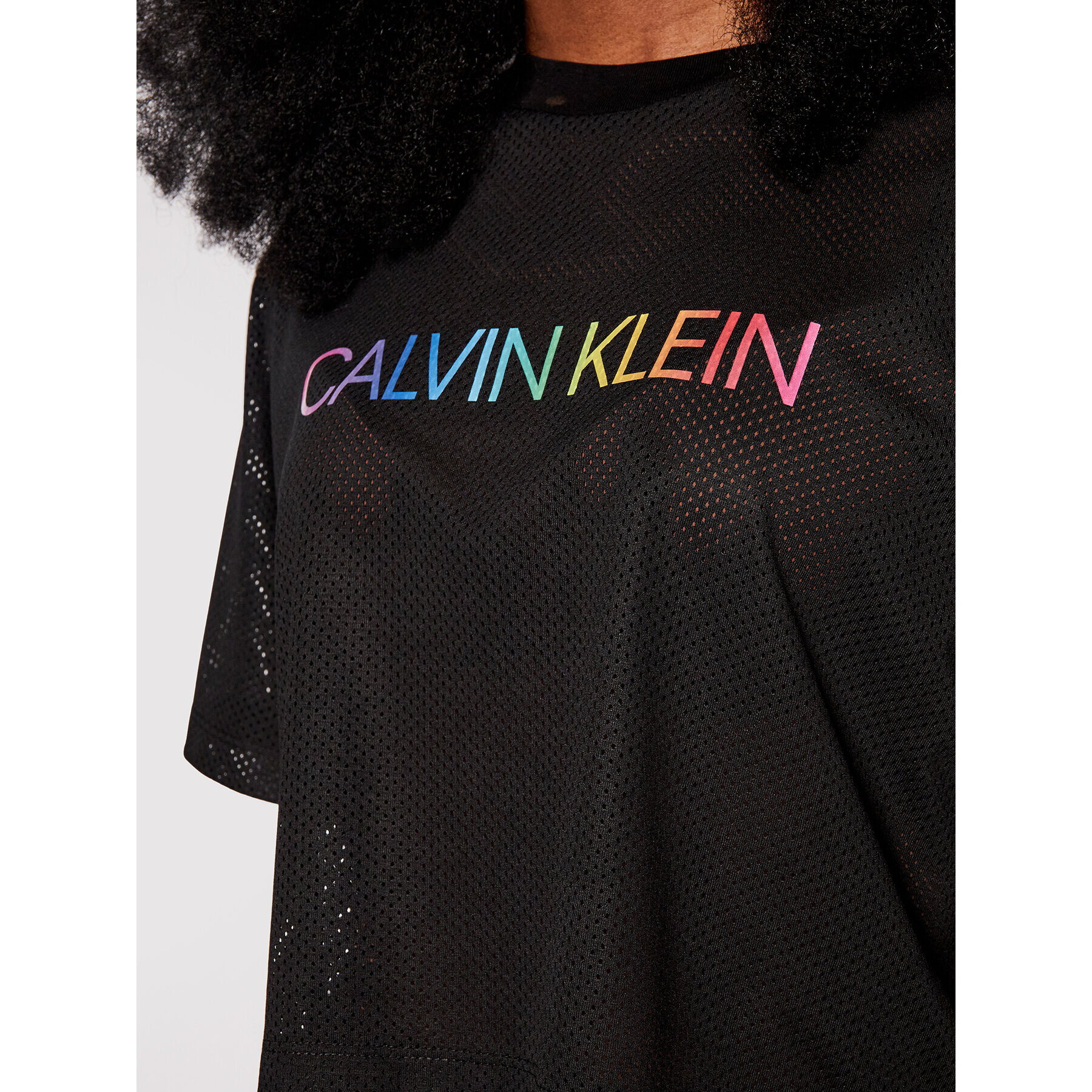 Calvin Klein Swimwear T-Shirt Pride KU0KU00083 Černá Regular Fit - Pepit.cz