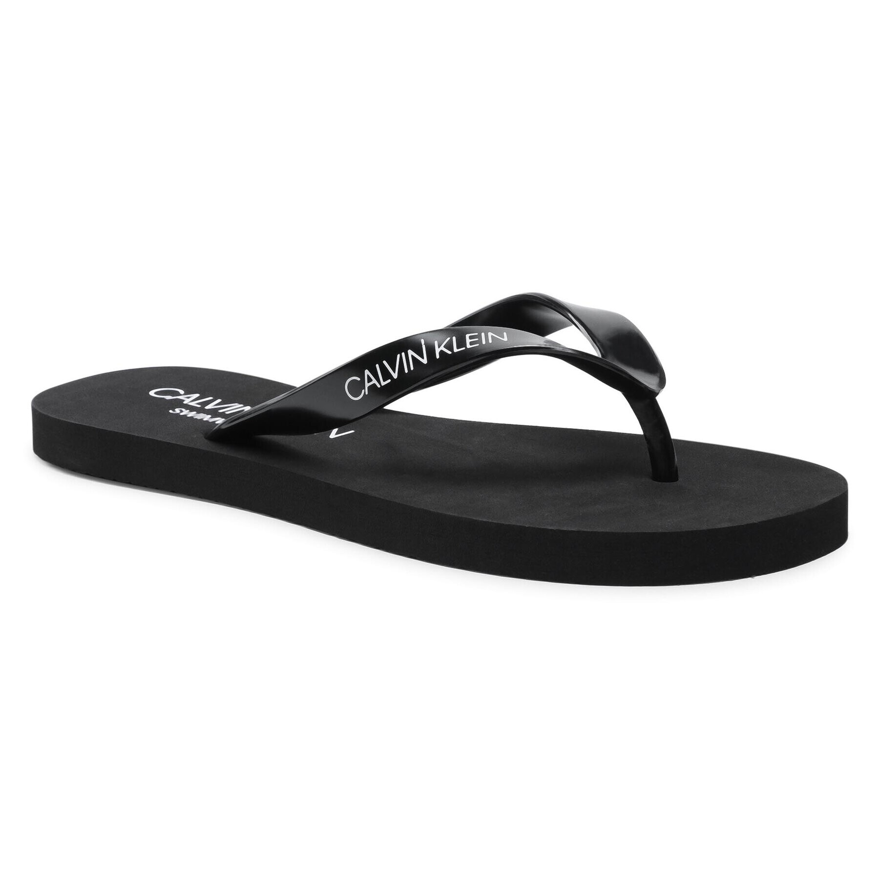 Calvin Klein Swimwear Žabky Ff Sandal KM0KM00639 Černá - Pepit.cz