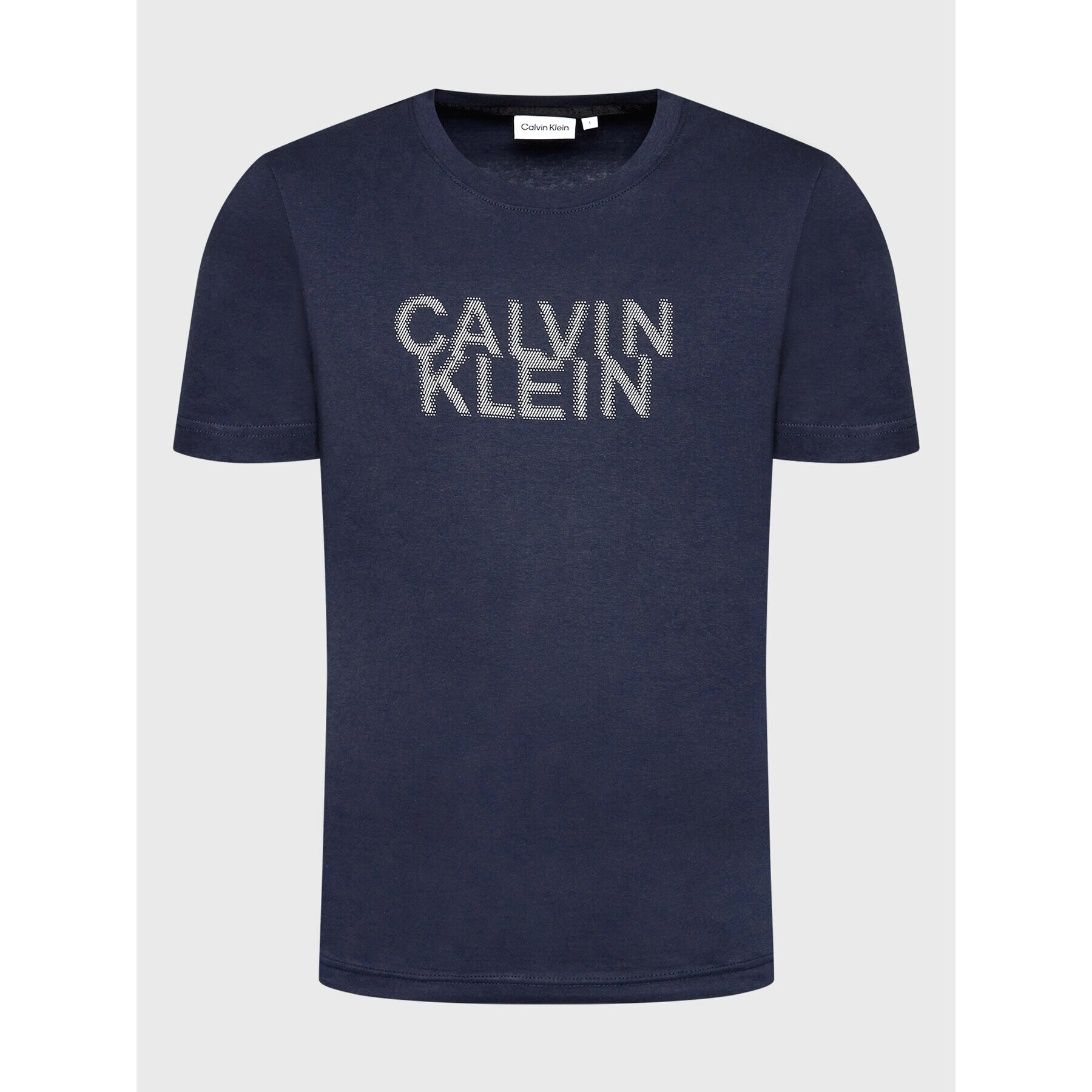 Calvin Klein T-Shirt Distorted K10K110113 Tmavomodrá Regular Fit - Pepit.cz