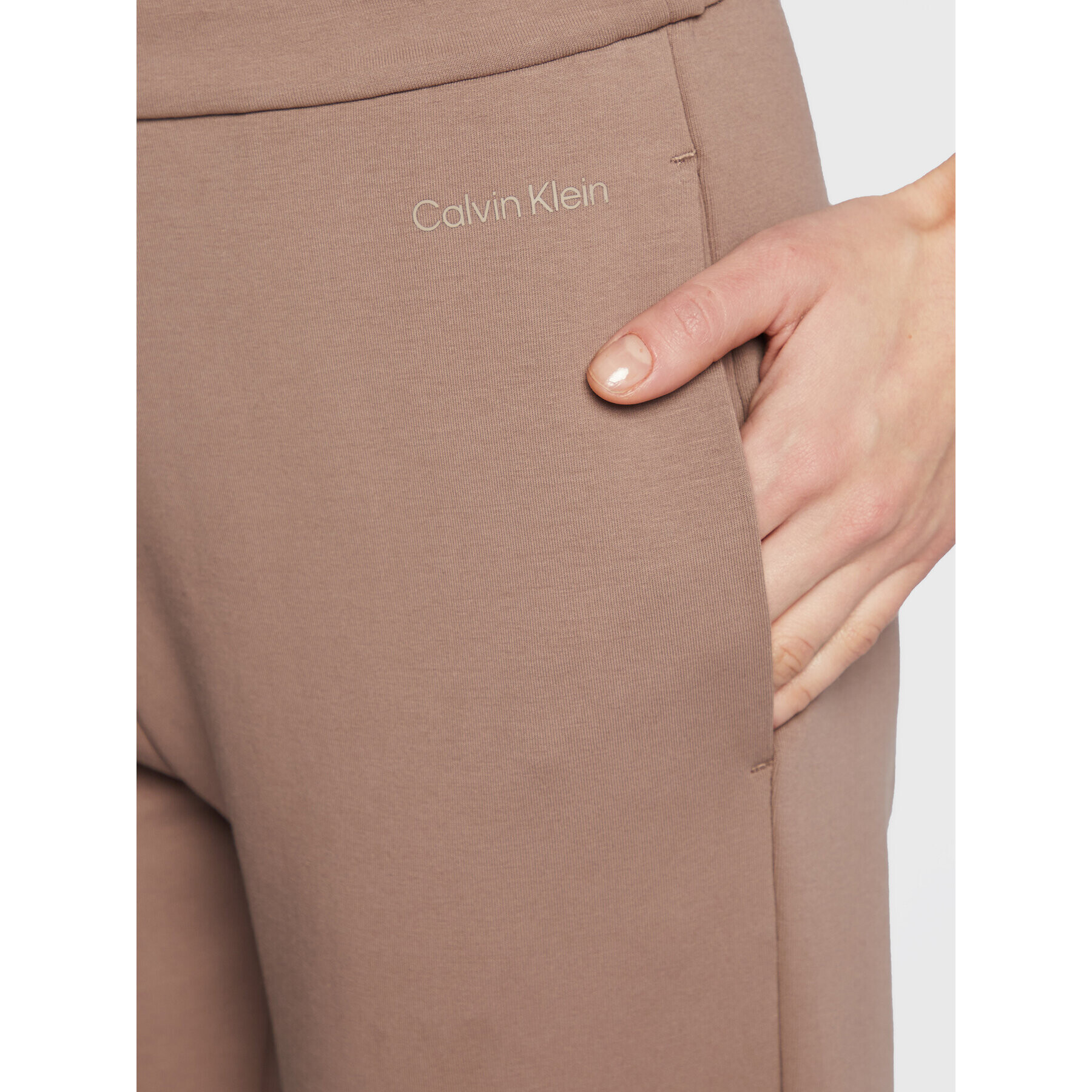 Calvin Klein Teplákové kalhoty Minimal Logo K20K204964 Hnědá Regular Fit - Pepit.cz