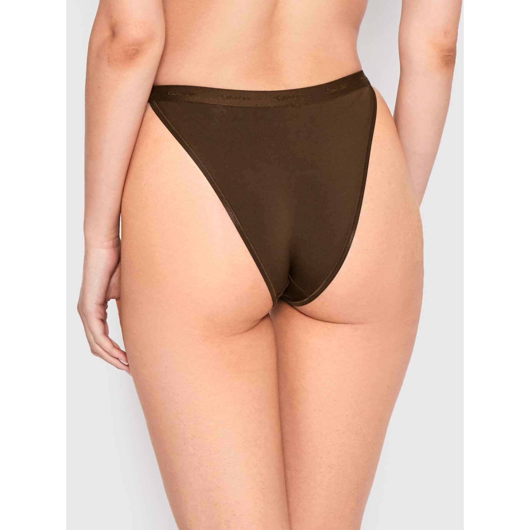 Calvin Klein Underwear Brazilské kalhotky 000QF6760E Hnědá - Pepit.cz