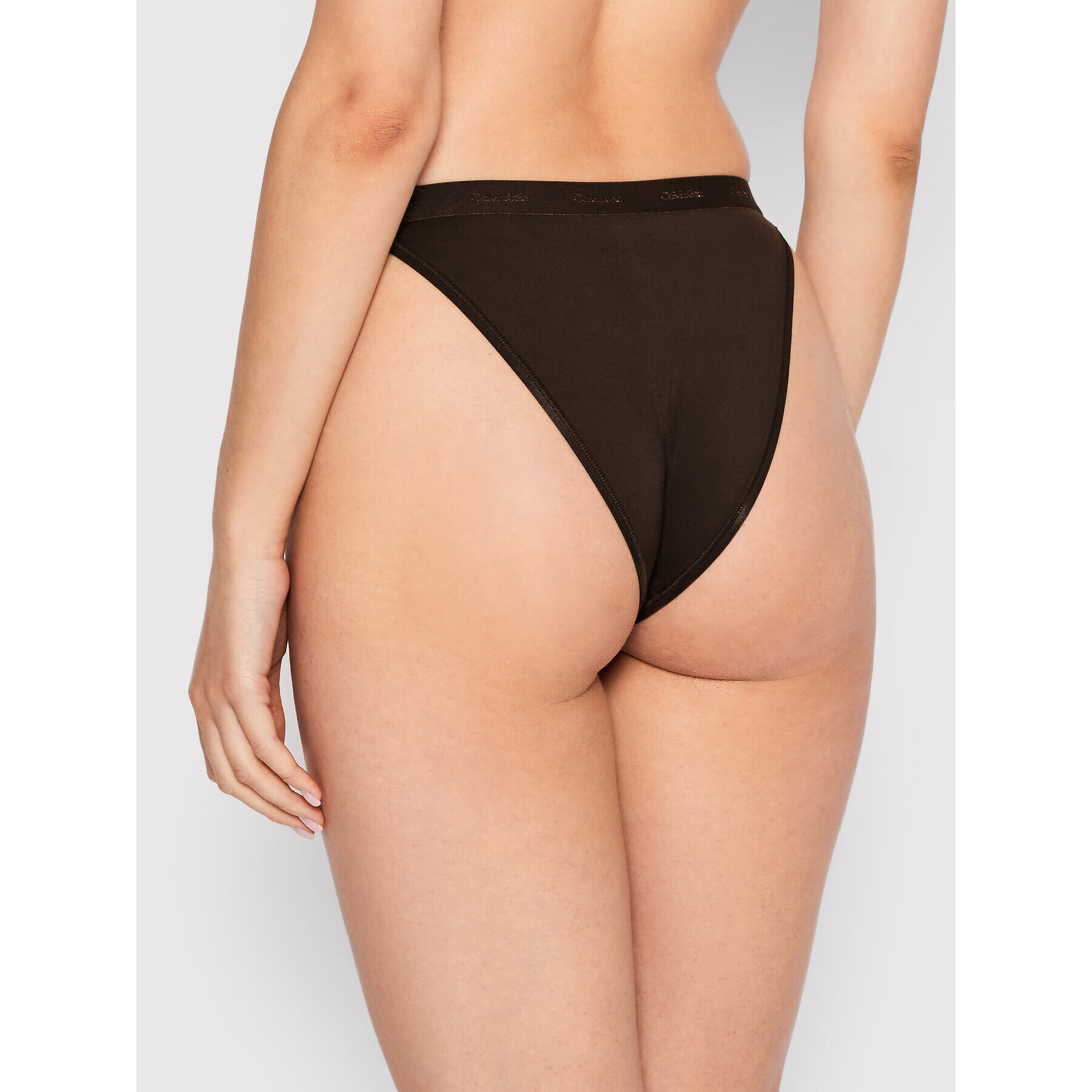 Calvin Klein Underwear Brazilské kalhotky 000QF6760E Hnědá - Pepit.cz