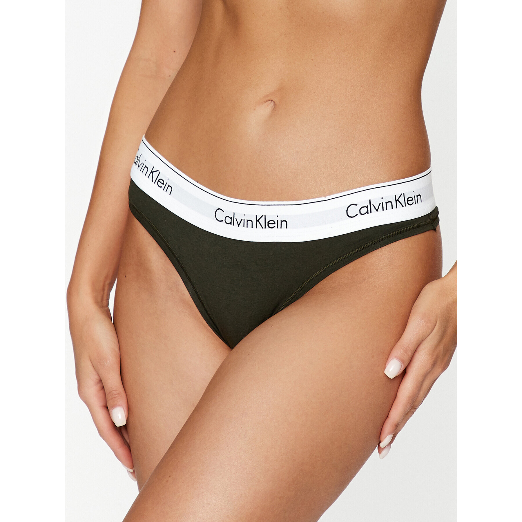 Calvin Klein Underwear Kalhotky string 0000F3786E Zelená - Pepit.cz