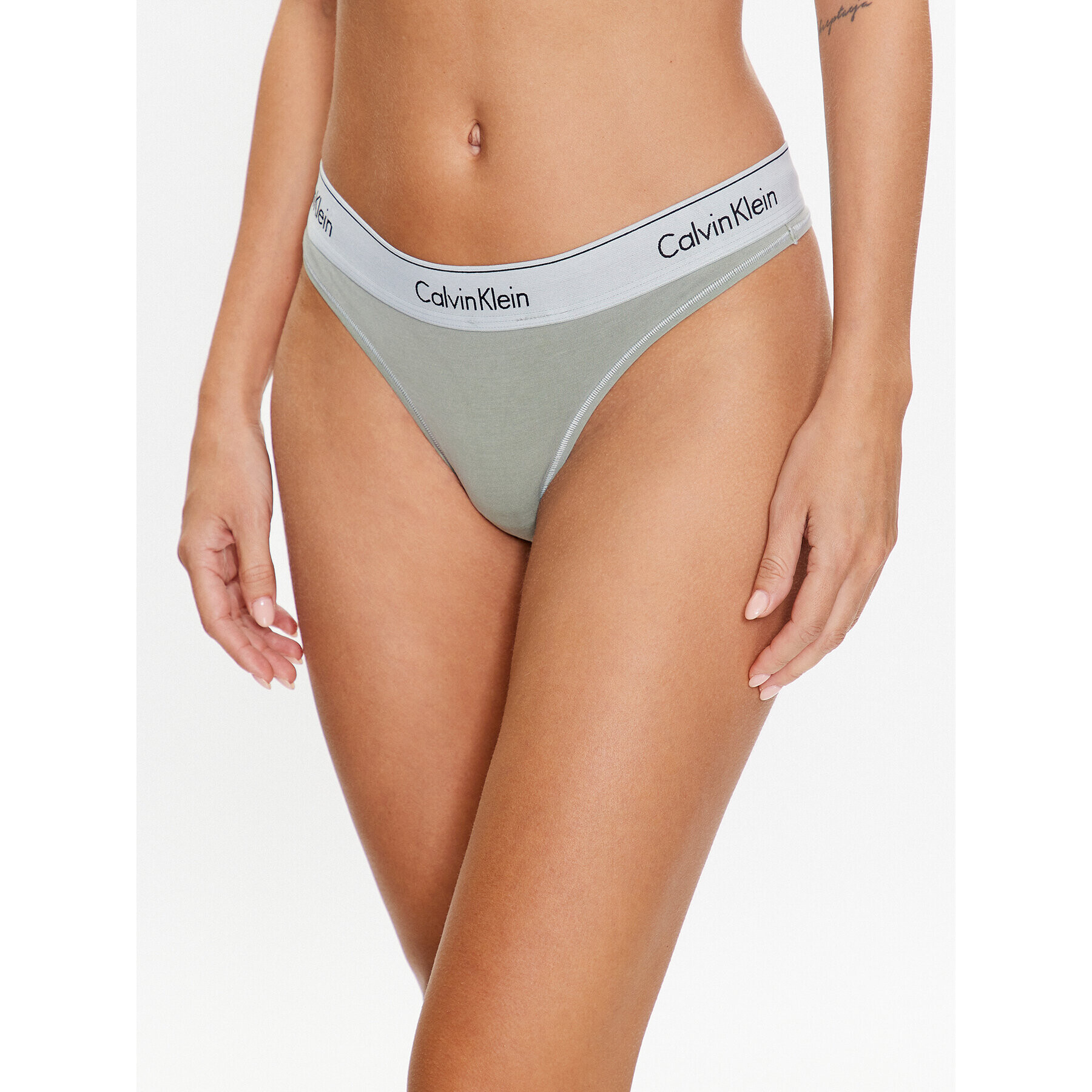 Calvin Klein Underwear Kalhotky string 000QF7208E Zelená - Pepit.cz