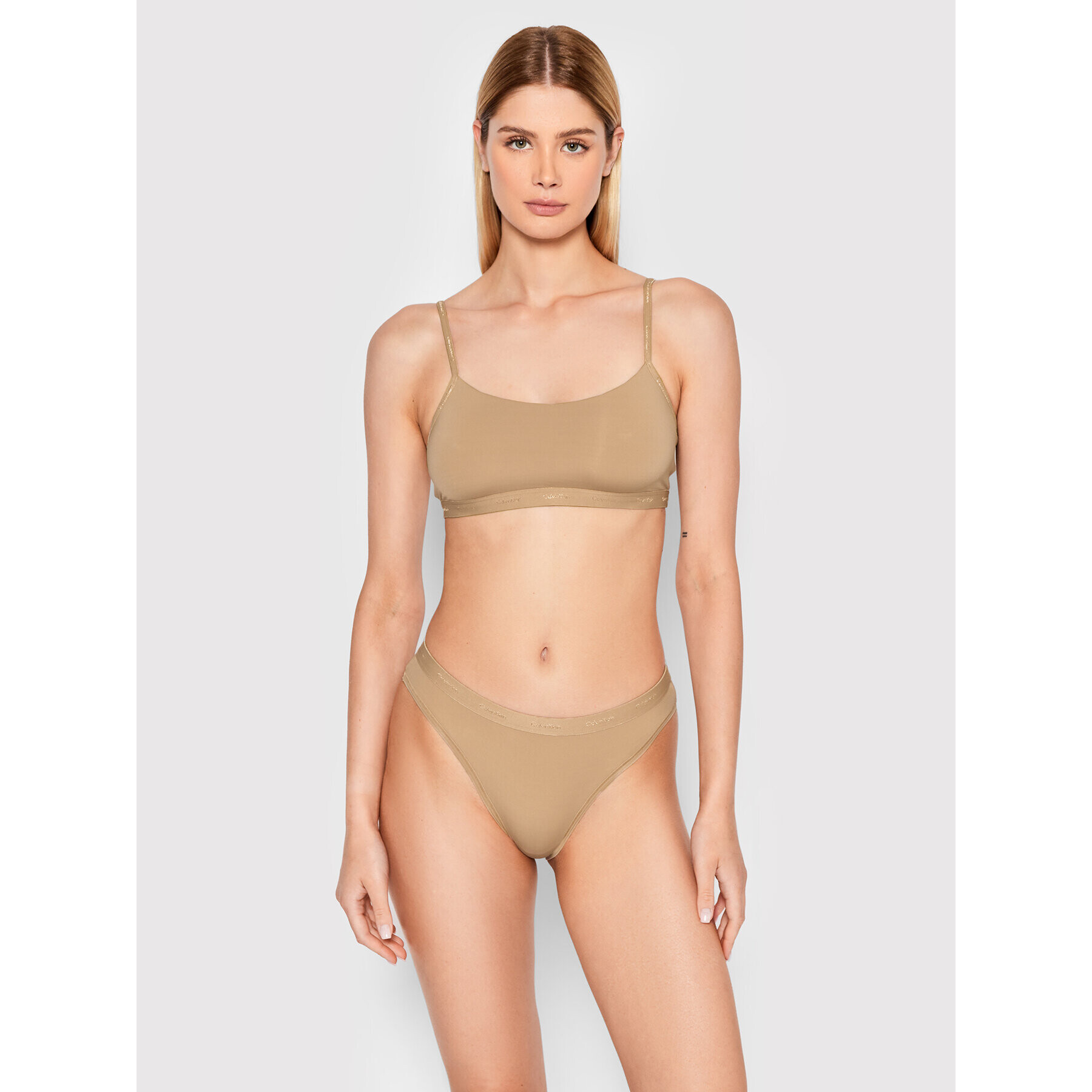 Calvin Klein Underwear Klasické kalhotky 000QF6761E Béžová - Pepit.cz