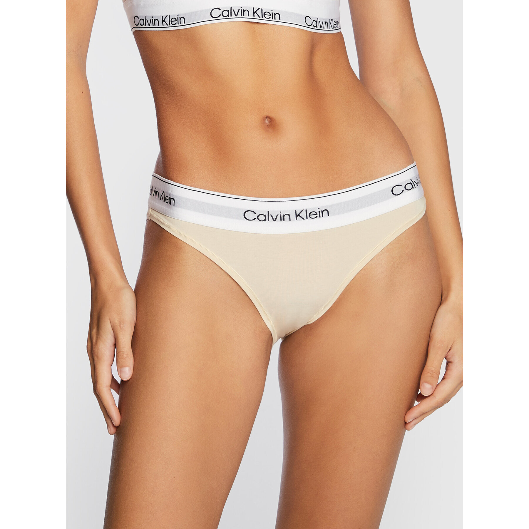 Calvin Klein Underwear Klasické kalhotky 000QF7047E Béžová - Pepit.cz