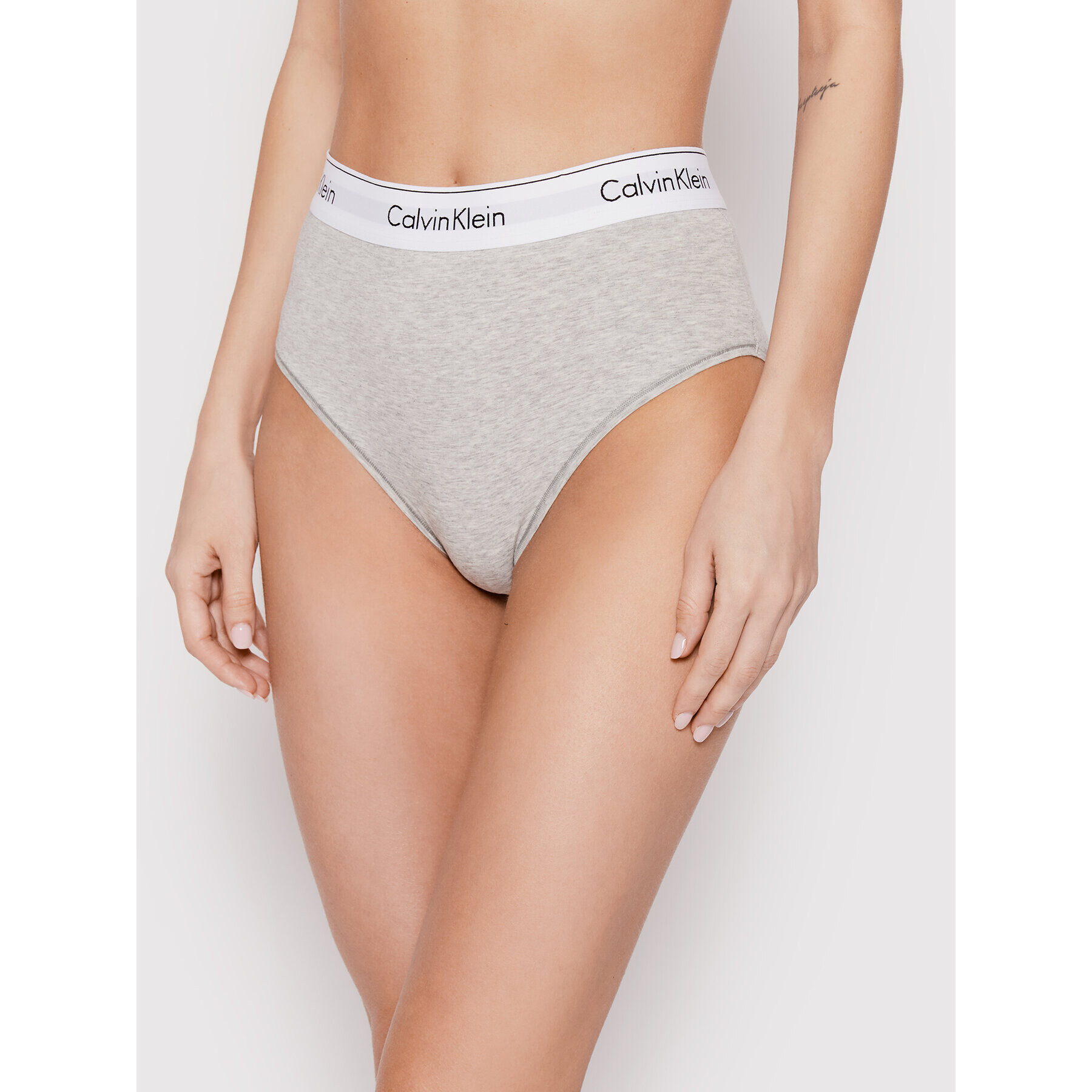 Calvin Klein Underwear Klasické kalhotky s vysokým pasem 000QF6280E Šedá - Pepit.cz