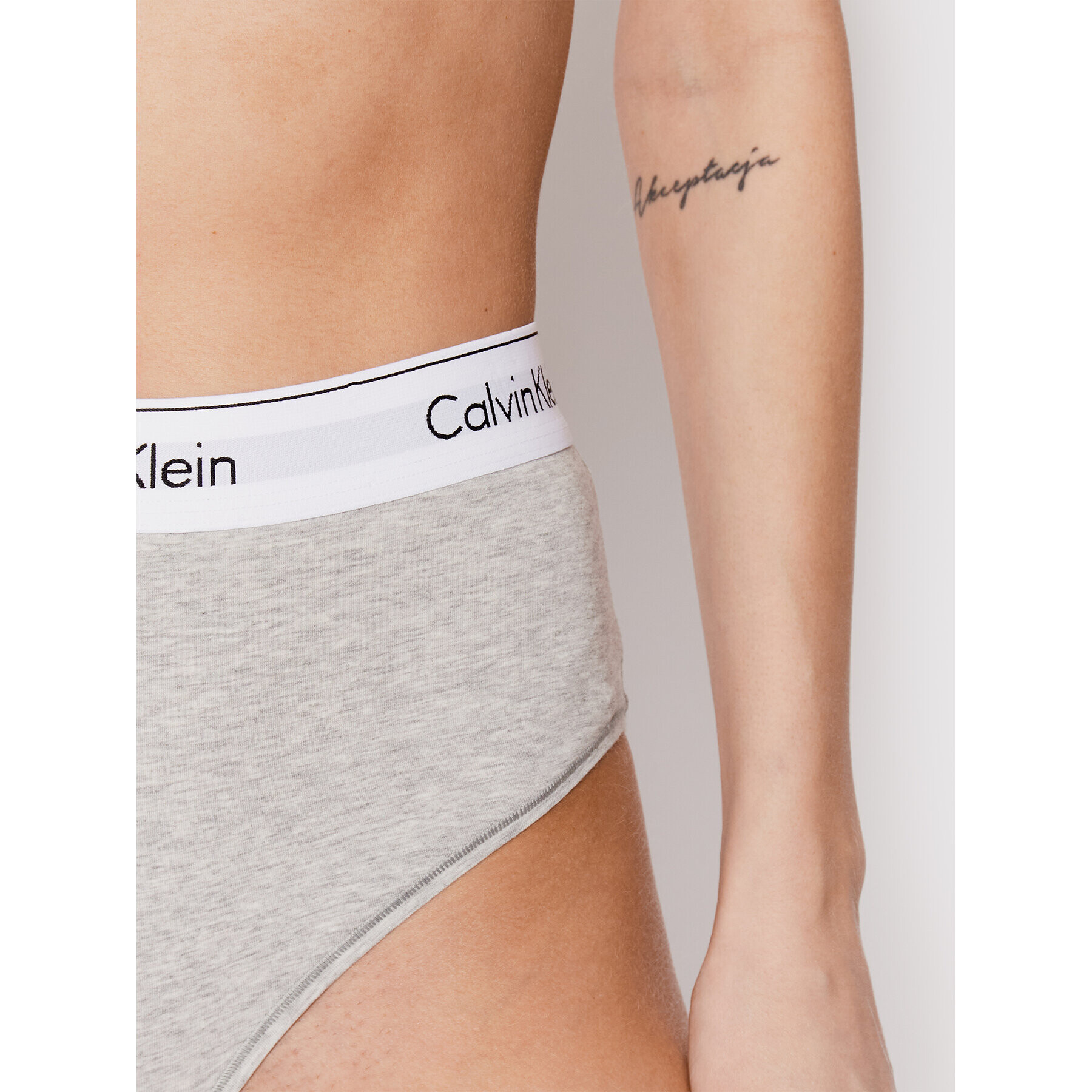 Calvin Klein Underwear Klasické kalhotky s vysokým pasem 000QF6280E Šedá - Pepit.cz