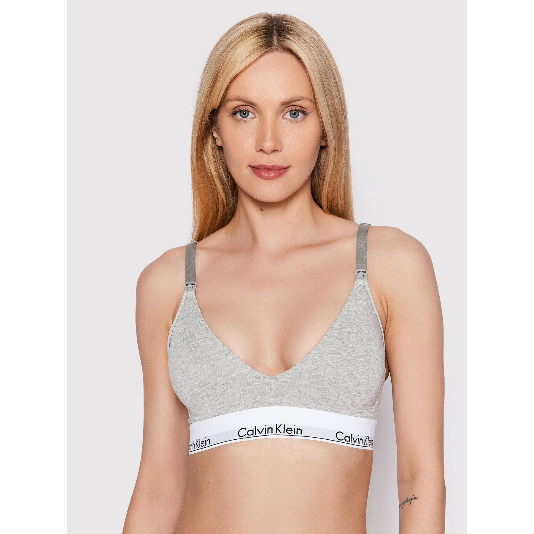 Calvin Klein Underwear Kojící podprsenka 000QF6218E Šedá - Pepit.cz