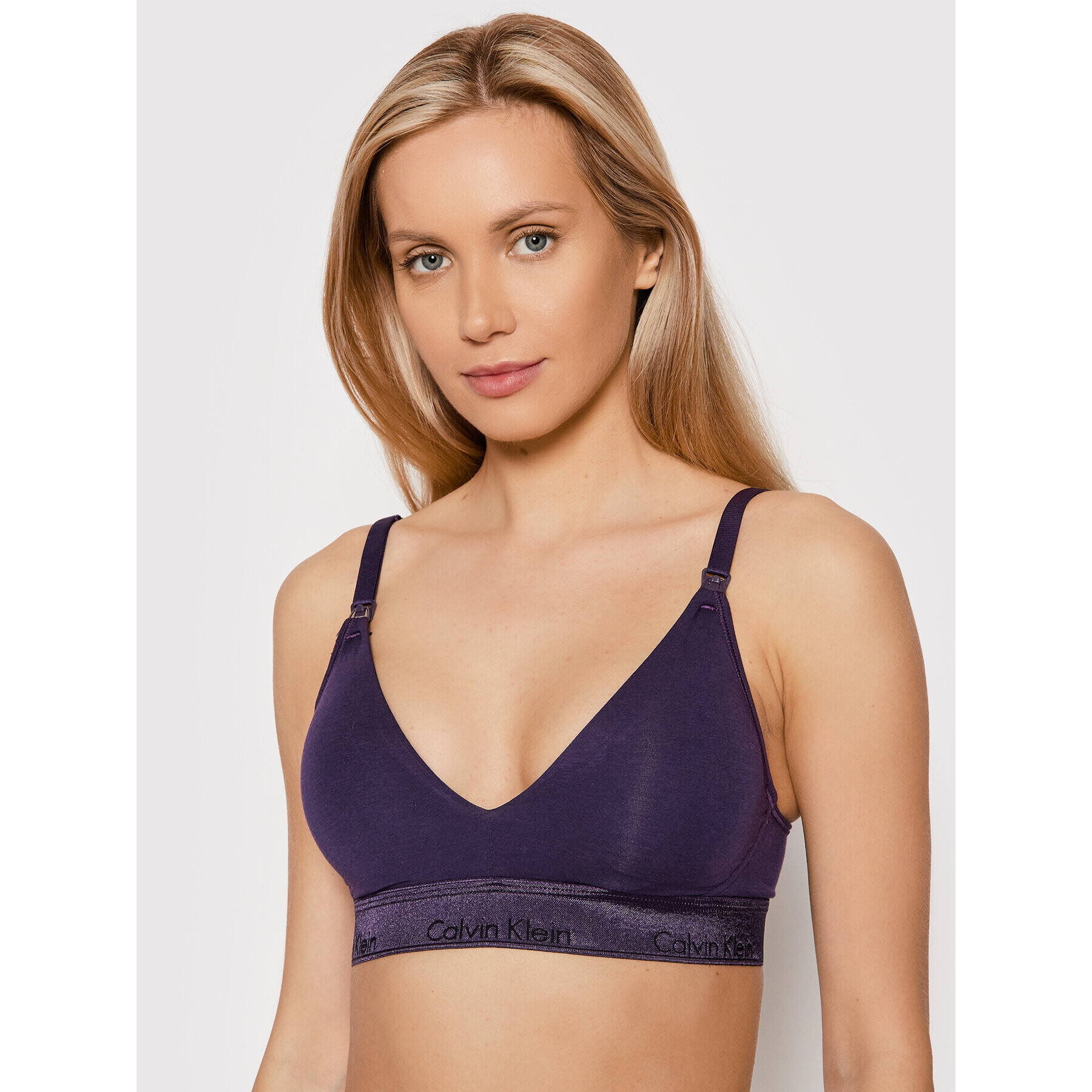 Calvin Klein Underwear Kojící podprsenka 000QF6706E Fialová - Pepit.cz