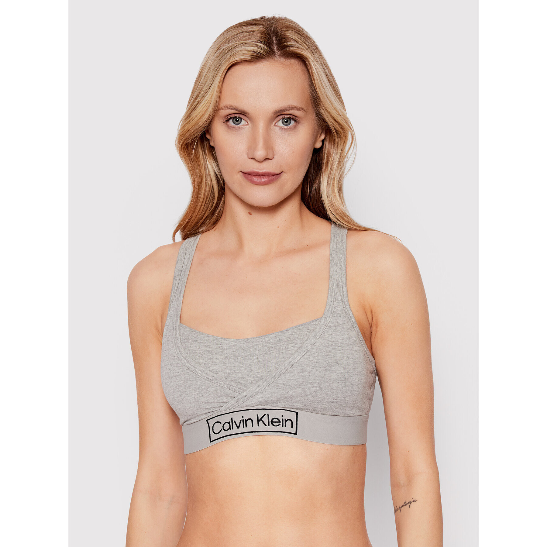 Calvin Klein Underwear Kojící podprsenka 000QF6752E Šedá - Pepit.cz