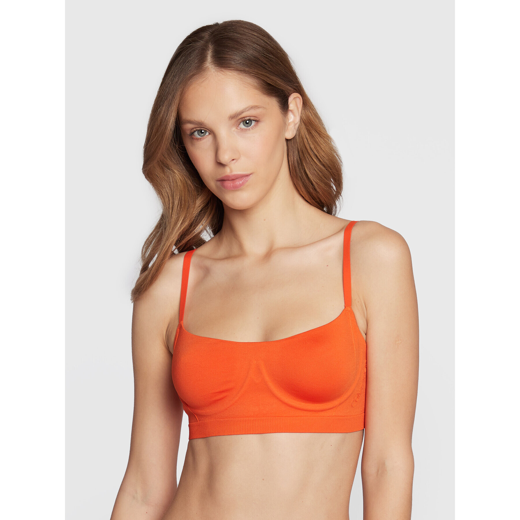 Calvin Klein Underwear Podprsenka bez kostic 000QF6609E Oranžová - Pepit.cz