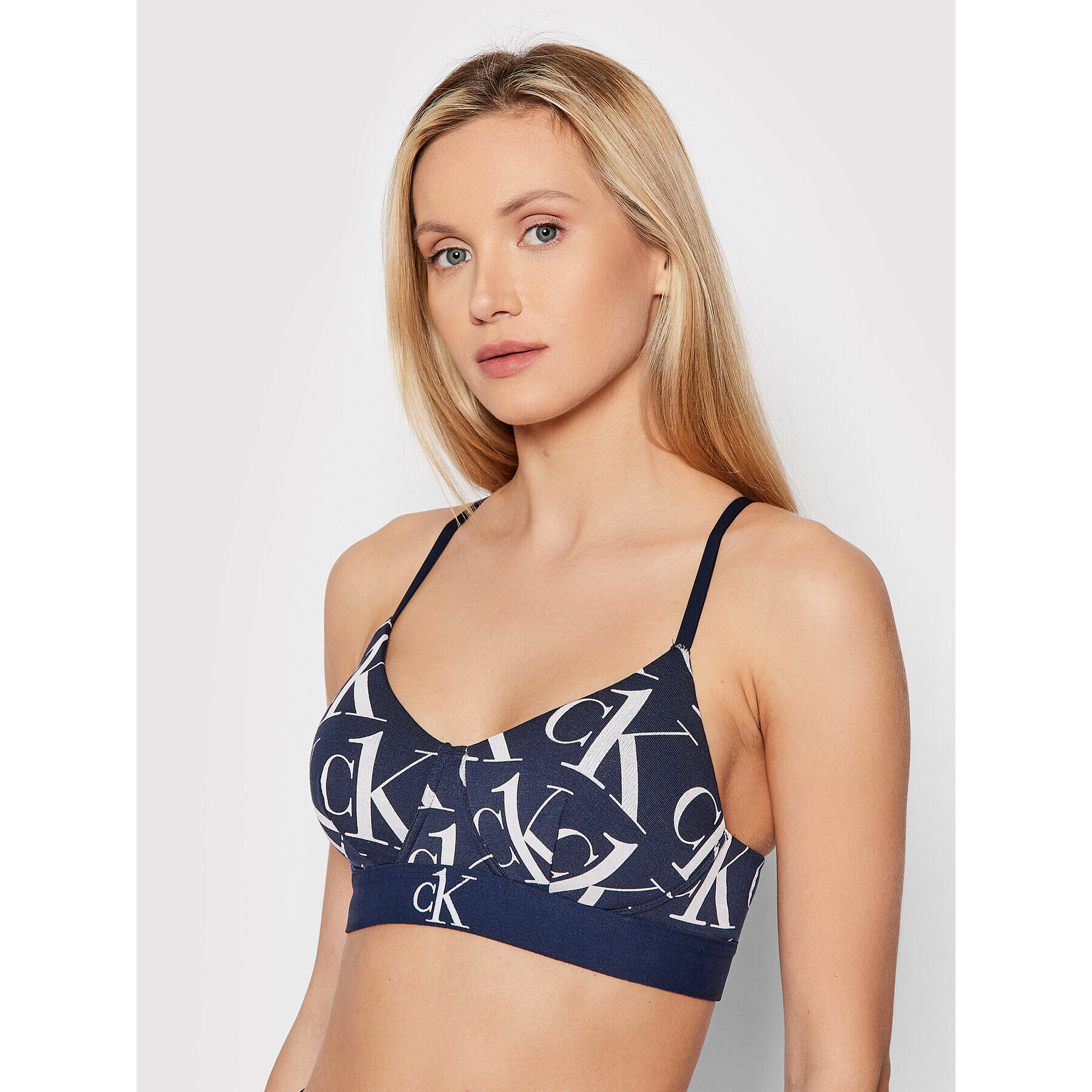 Calvin Klein Underwear Podprsenka bez kostic 000QF6670E Tmavomodrá - Pepit.cz