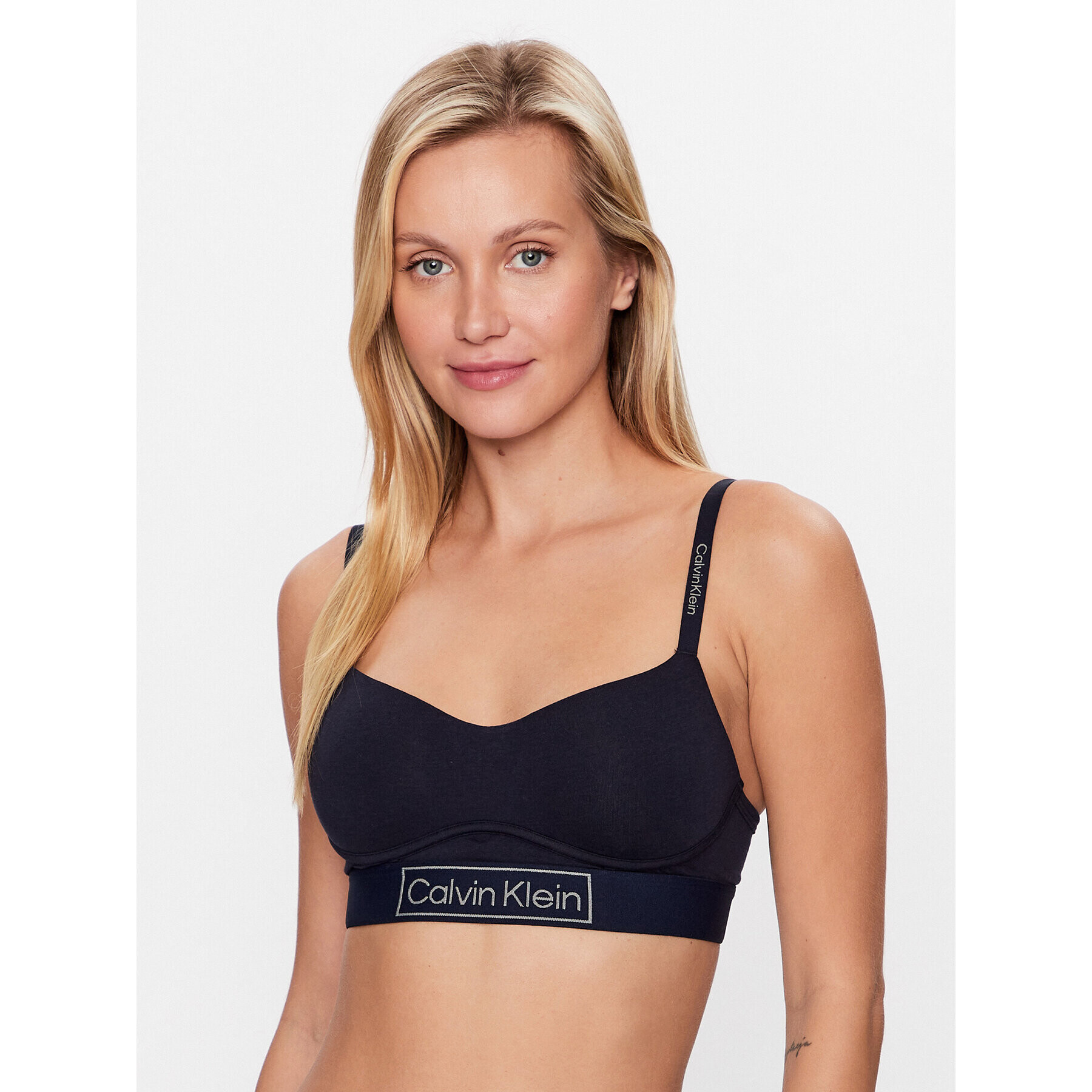 Calvin Klein Underwear Podprsenka bez kostic 000QF6770E Tmavomodrá - Pepit.cz