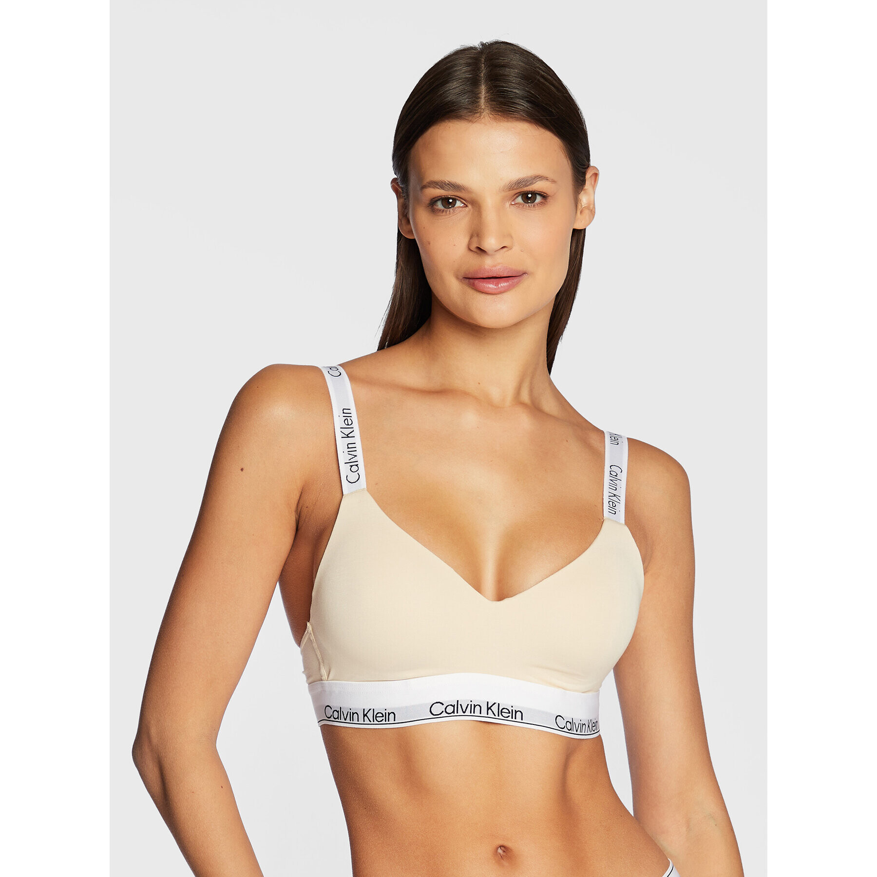 Calvin Klein Underwear Podprsenka bez kostic 000QF7030E Béžová - Pepit.cz