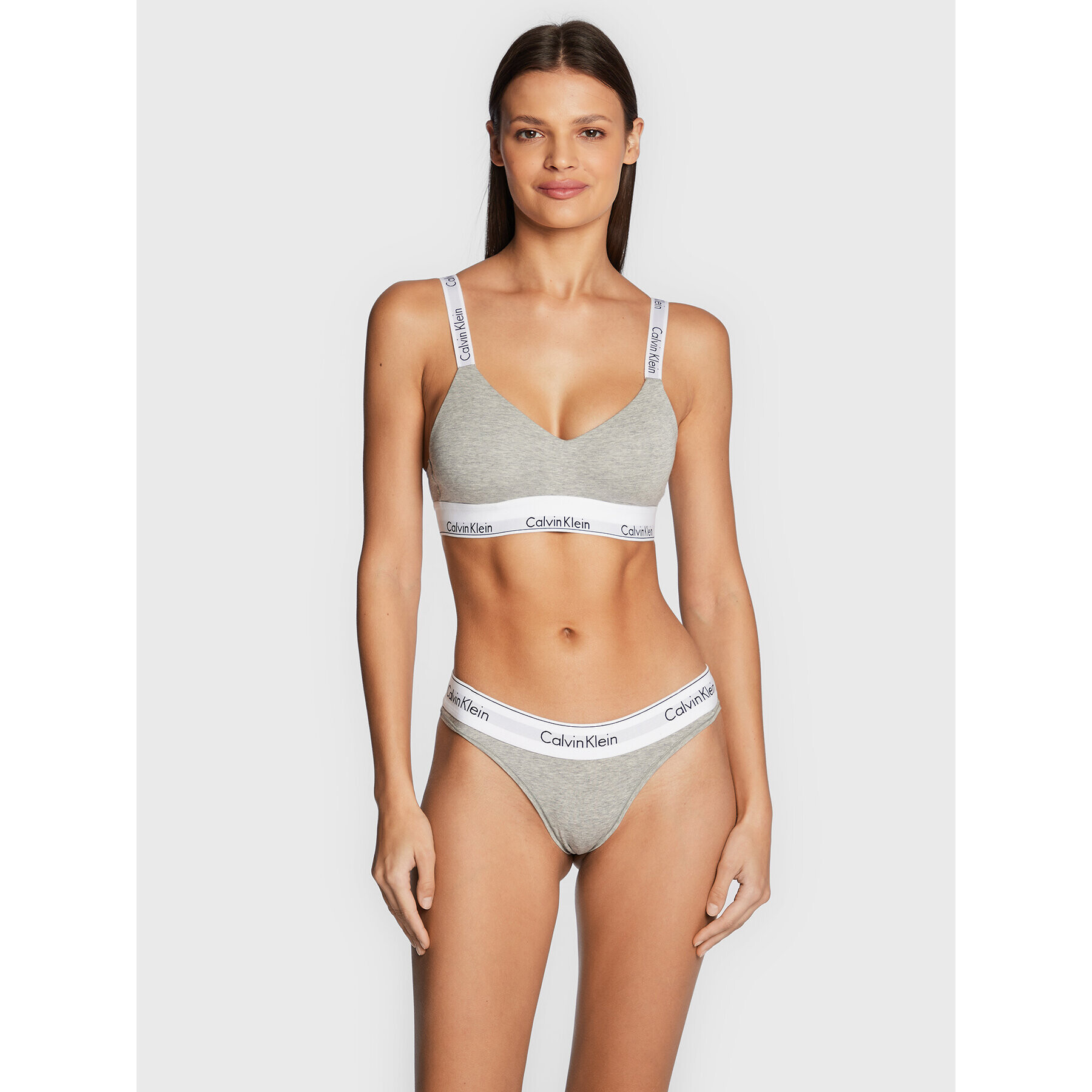 Calvin Klein Underwear Podprsenka bez kostic 000QF7059E Šedá - Pepit.cz