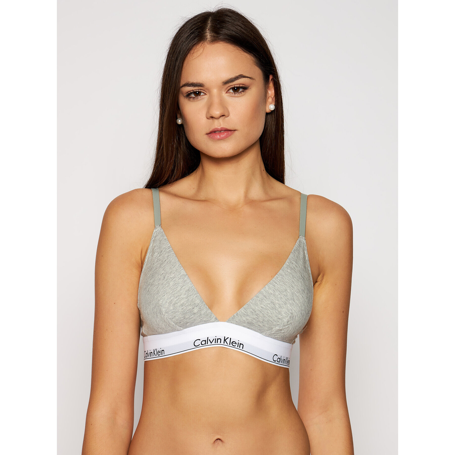 Calvin Klein Underwear Podprsenka Bralette 000QF1061E Šedá - Pepit.cz