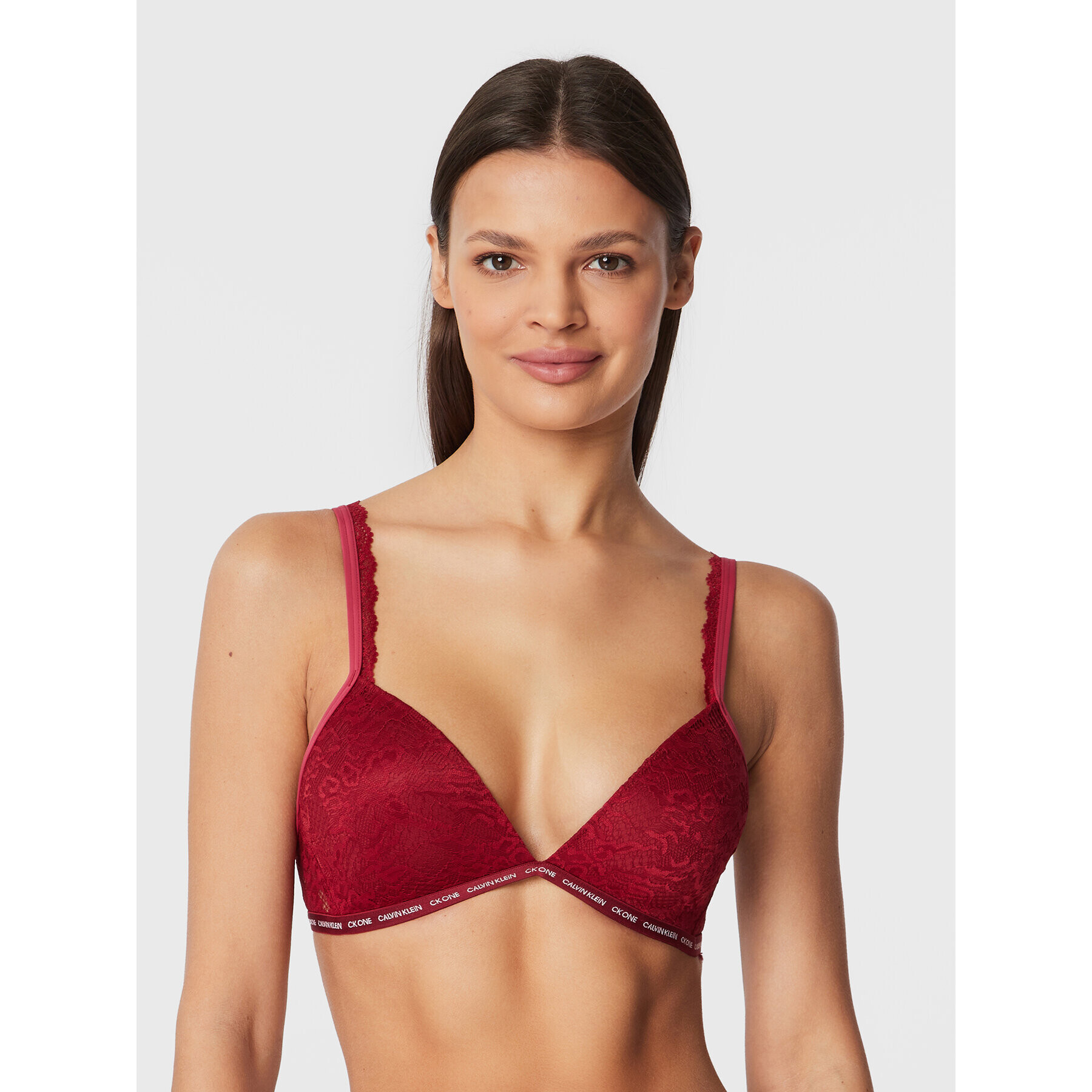 Calvin Klein Underwear Podprsenka Bralette 000QF6199E Bordó - Pepit.cz