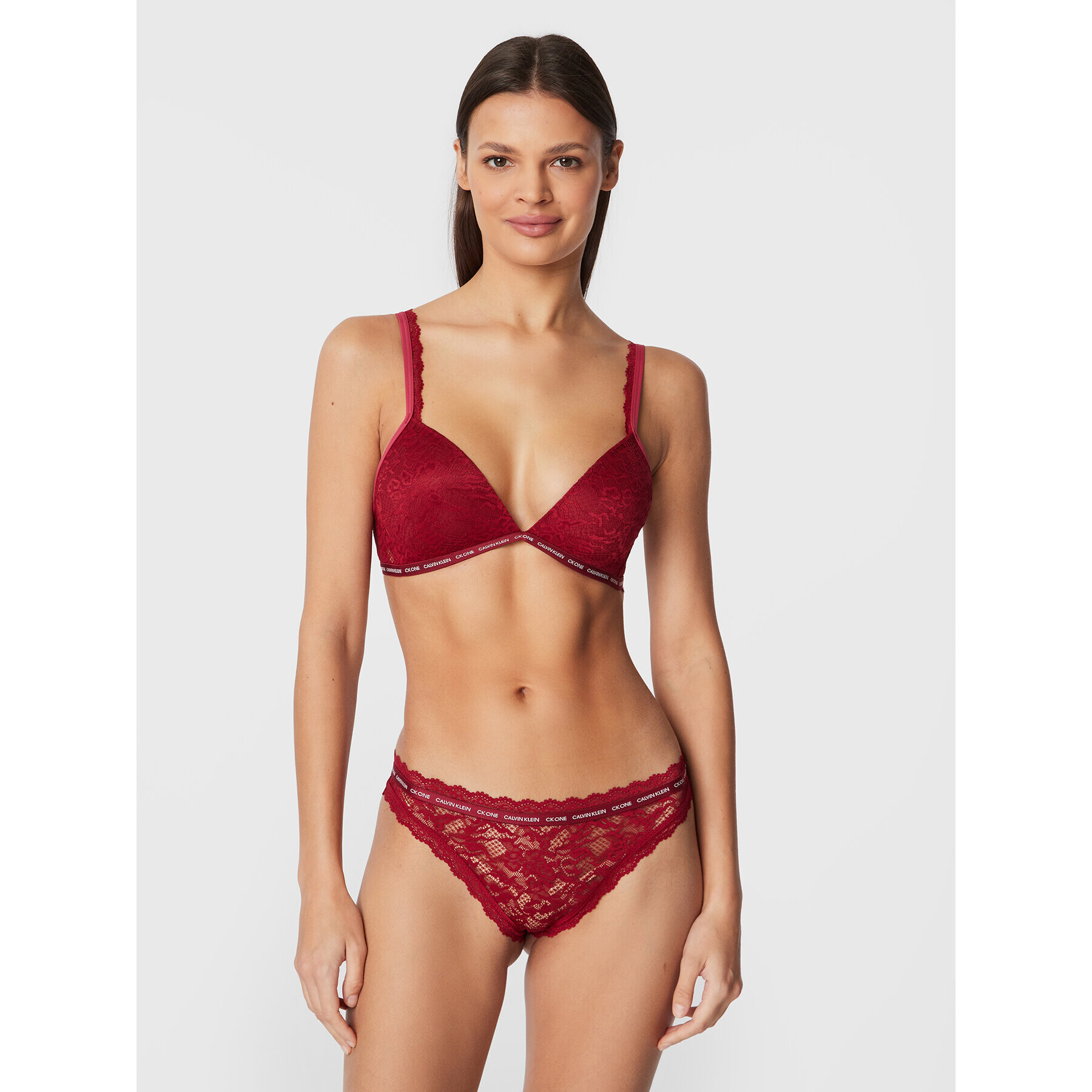 Calvin Klein Underwear Podprsenka Bralette 000QF6199E Bordó - Pepit.cz