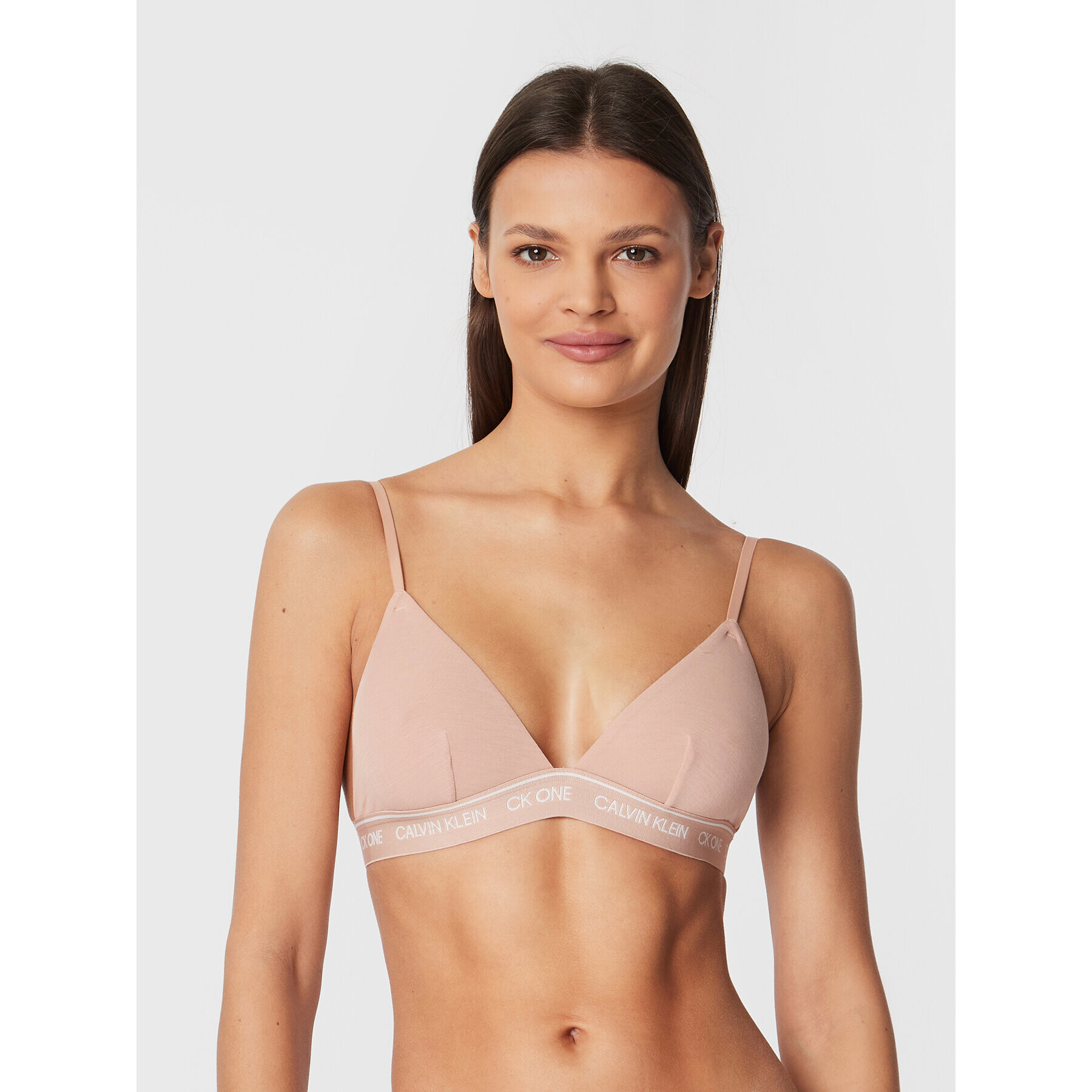 Calvin Klein Underwear Podprsenka Bralette 000QF6501E Béžová - Pepit.cz