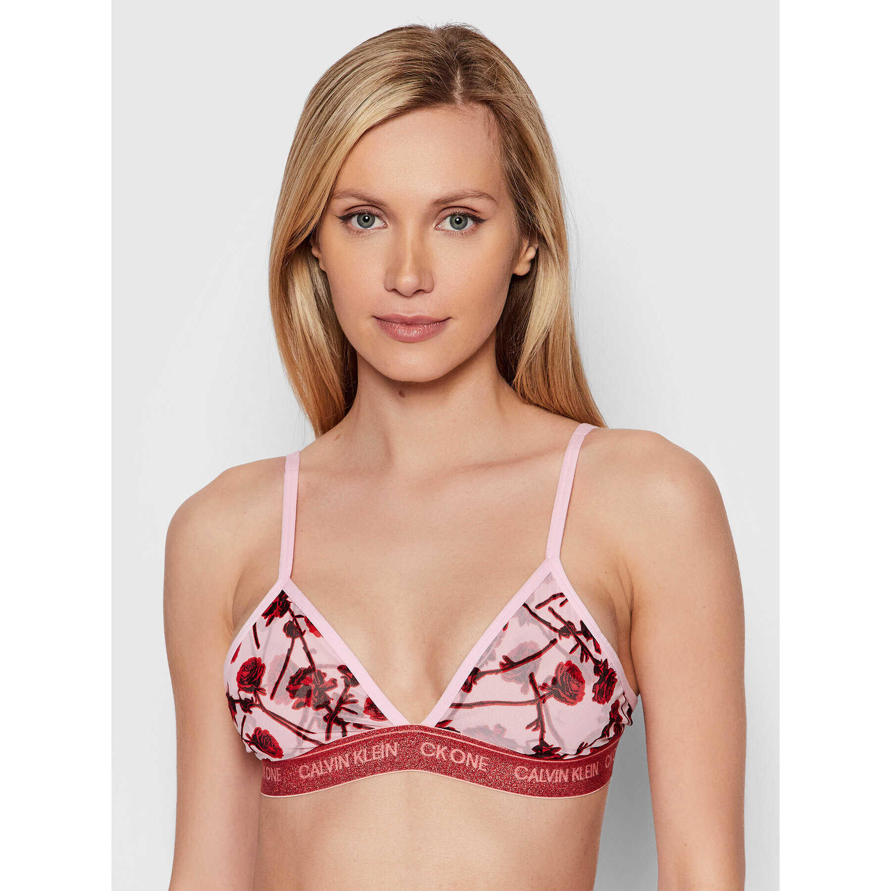 Calvin Klein Underwear Podprsenka Bralette 000QF6690E Růžová - Pepit.cz