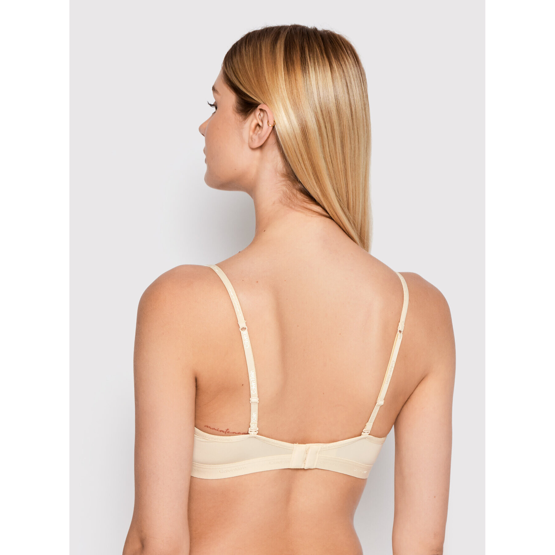 Calvin Klein Underwear Podprsenka Bralette 000QF6758E Béžová - Pepit.cz