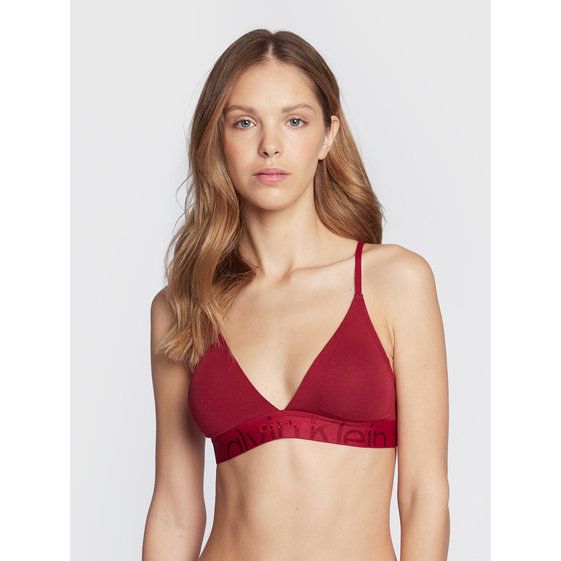 Calvin Klein Underwear Podprsenka Bralette 000QF6990E Červená - Pepit.cz