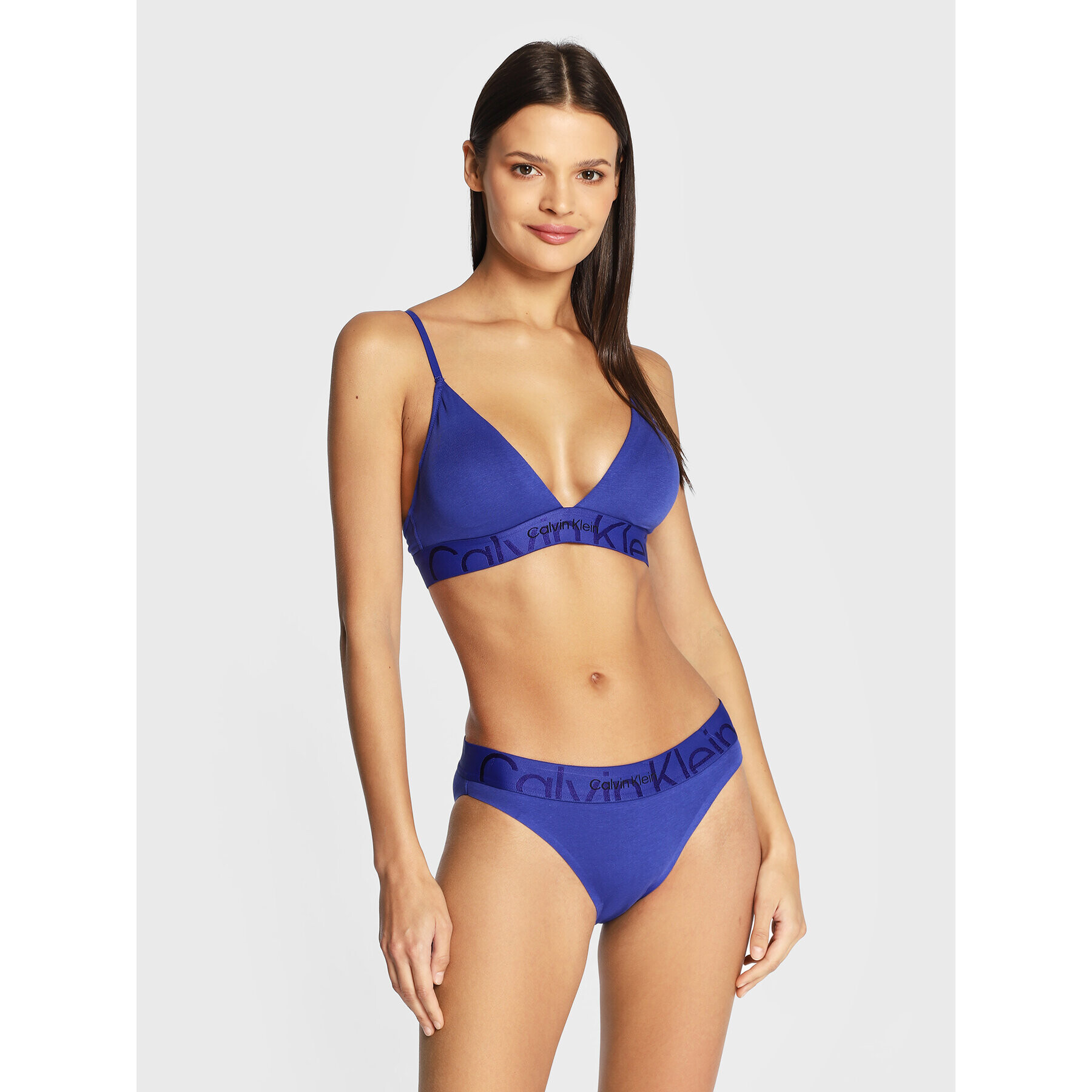 Calvin Klein Underwear Podprsenka Bralette 000QF6990E Modrá - Pepit.cz