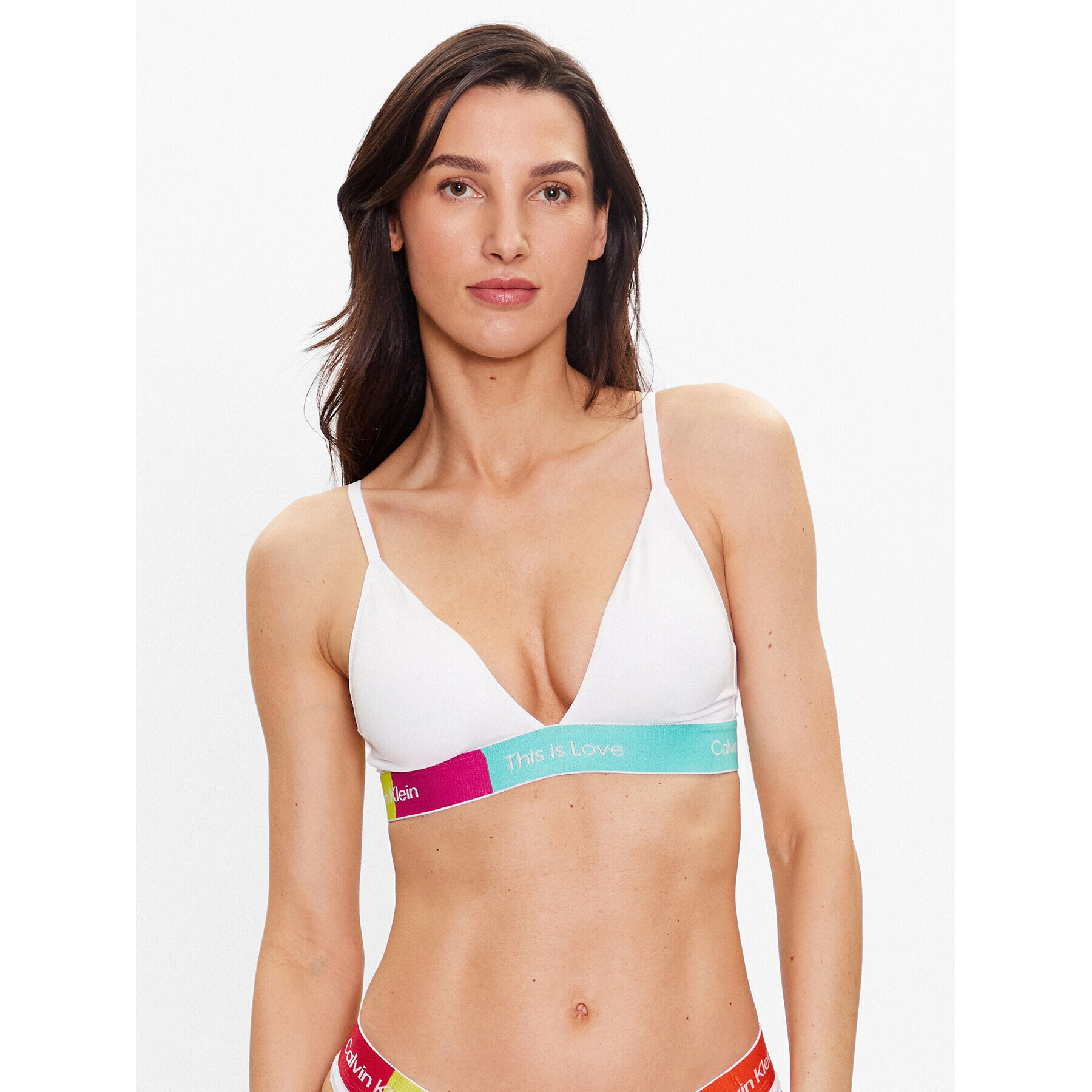 Calvin Klein Underwear Podprsenka Bralette 000QF7254E Bílá - Pepit.cz