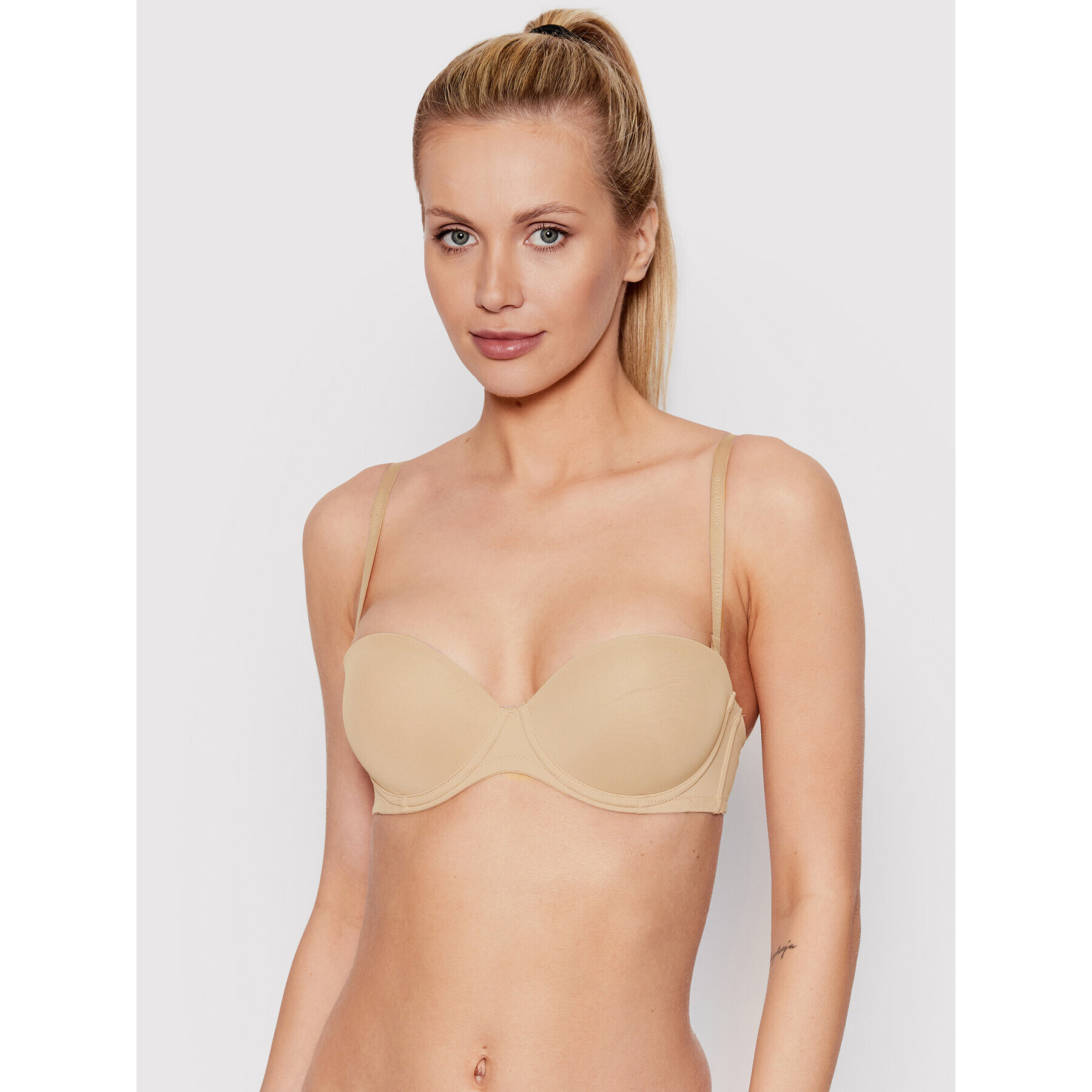 Calvin Klein Underwear Podprsenka Push-up 0000F2660E Béžová - Pepit.cz