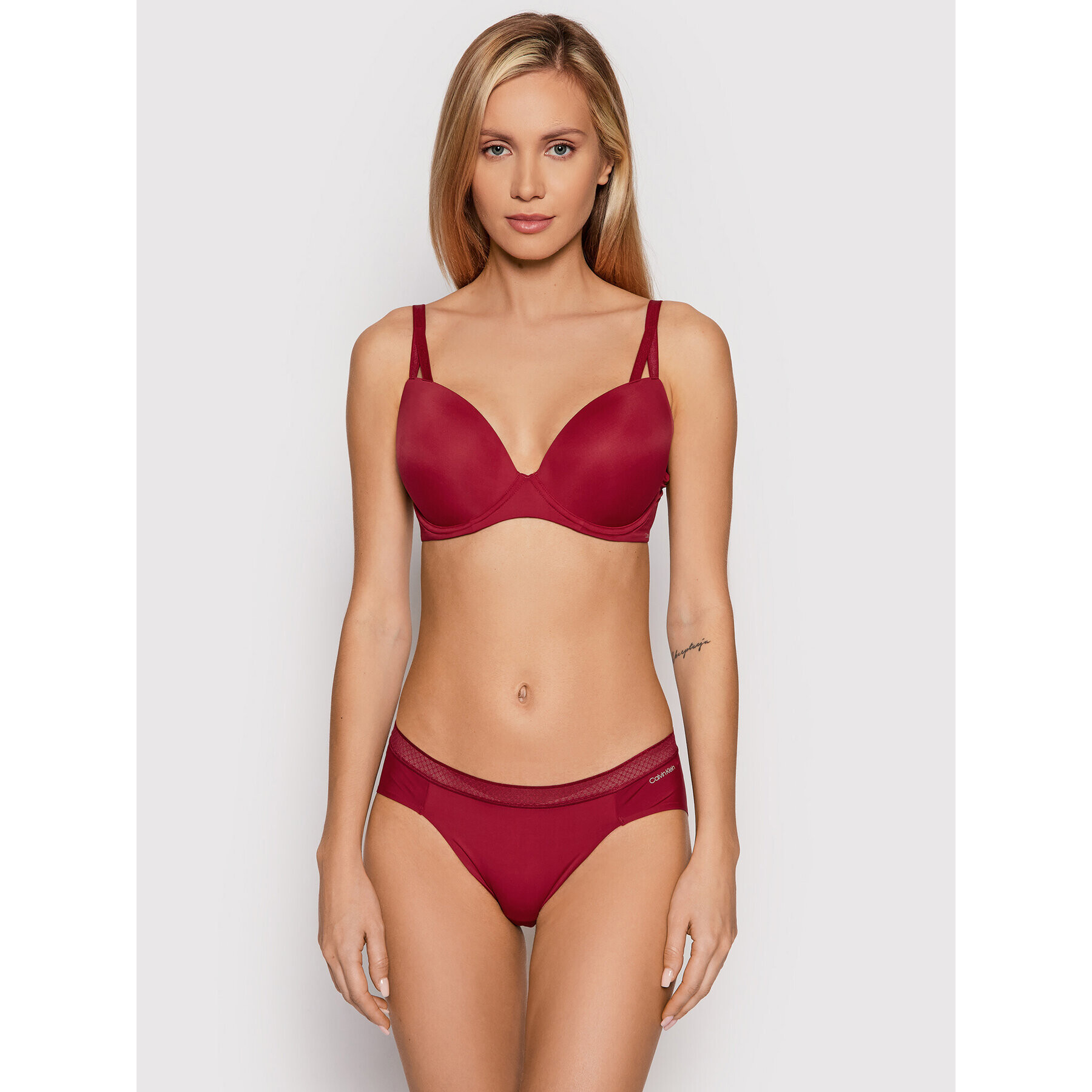 Calvin Klein Underwear Podprsenka Push-up 000QF6016E Bordó - Pepit.cz