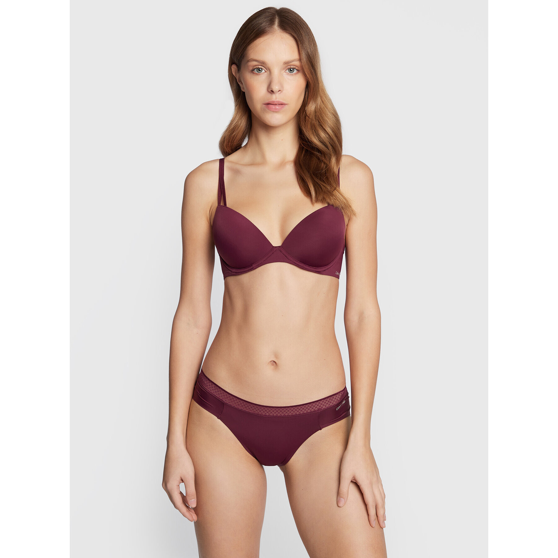 Calvin Klein Underwear Podprsenka Push-up 000QF6016E Bordó - Pepit.cz