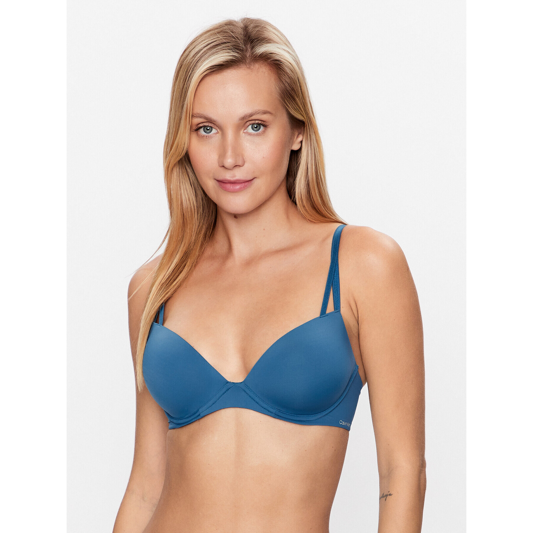 Calvin Klein Underwear Podprsenka Push-up 000QF6016E Modrá - Pepit.cz