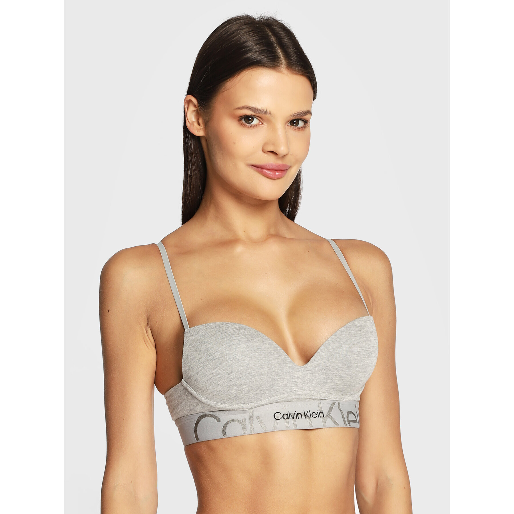 Calvin Klein Underwear Podprsenka Push-up 000QF6991E Šedá - Pepit.cz