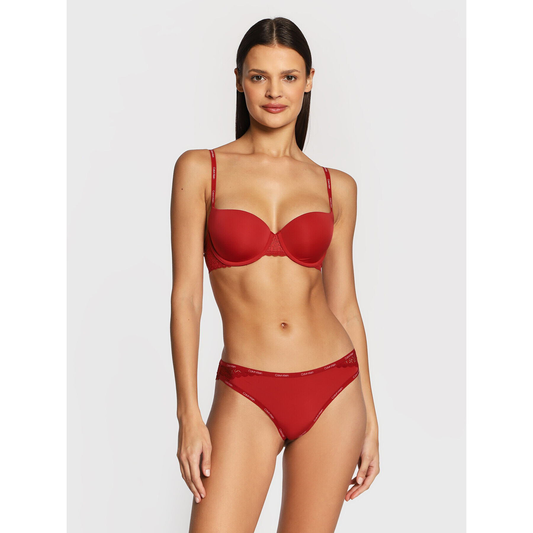 Calvin Klein Underwear Podprsenka s kosticemi 000QF5146E Červená - Pepit.cz