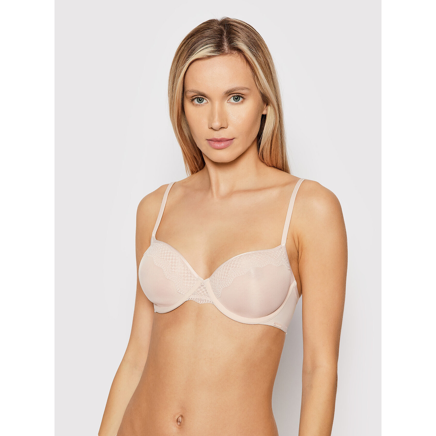 Calvin Klein Underwear Podprsenka s kosticemi 000QF6657E Béžová - Pepit.cz