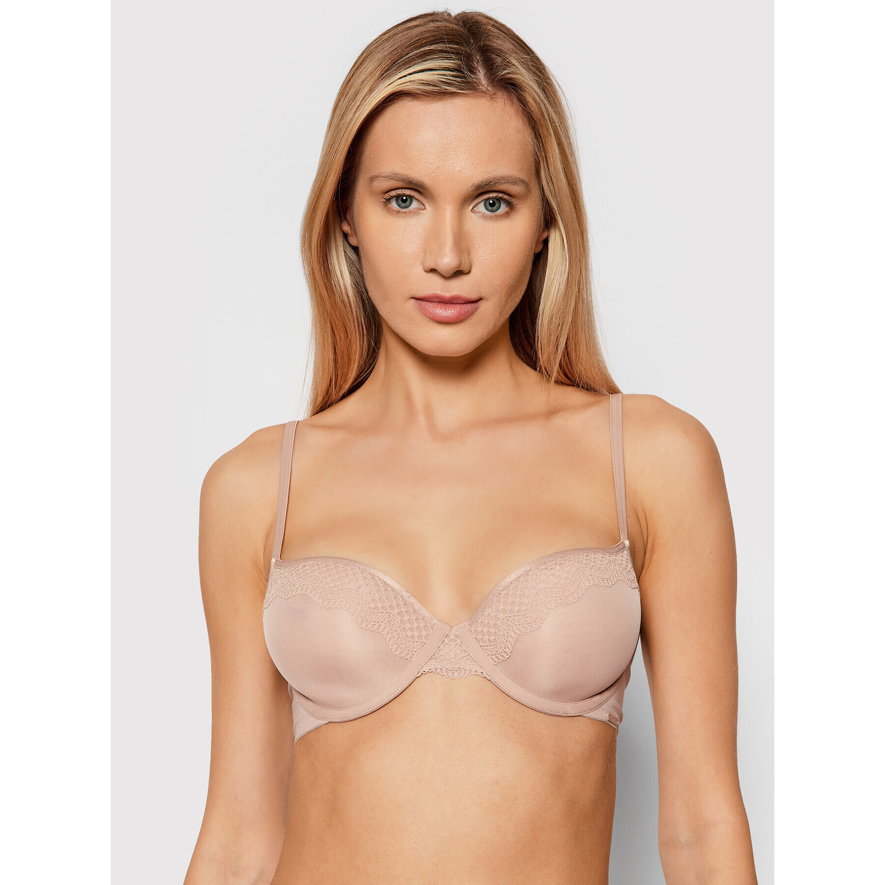 Calvin Klein Underwear Podprsenka s kosticemi 000QF6657E Béžová - Pepit.cz