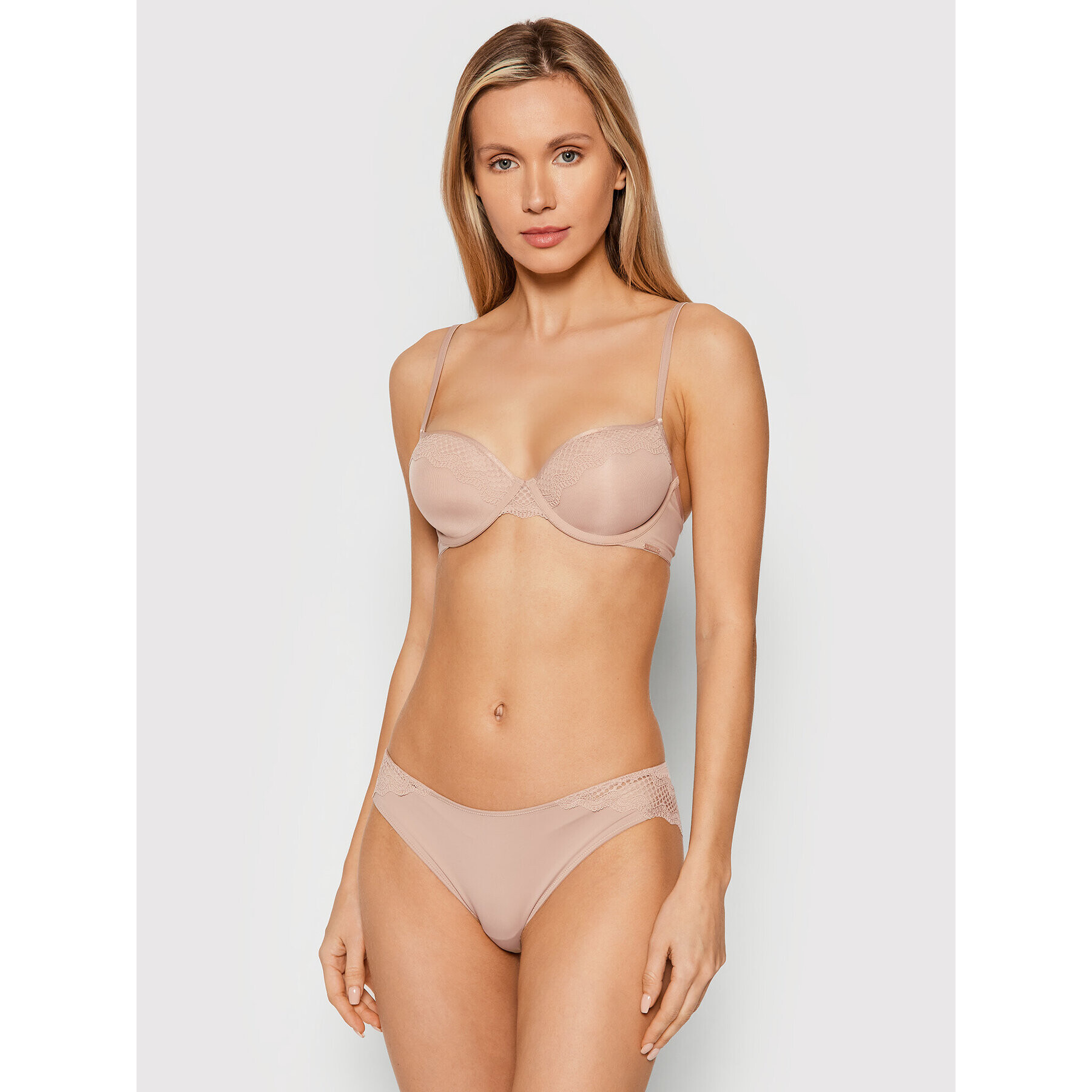 Calvin Klein Underwear Podprsenka s kosticemi 000QF6657E Béžová - Pepit.cz