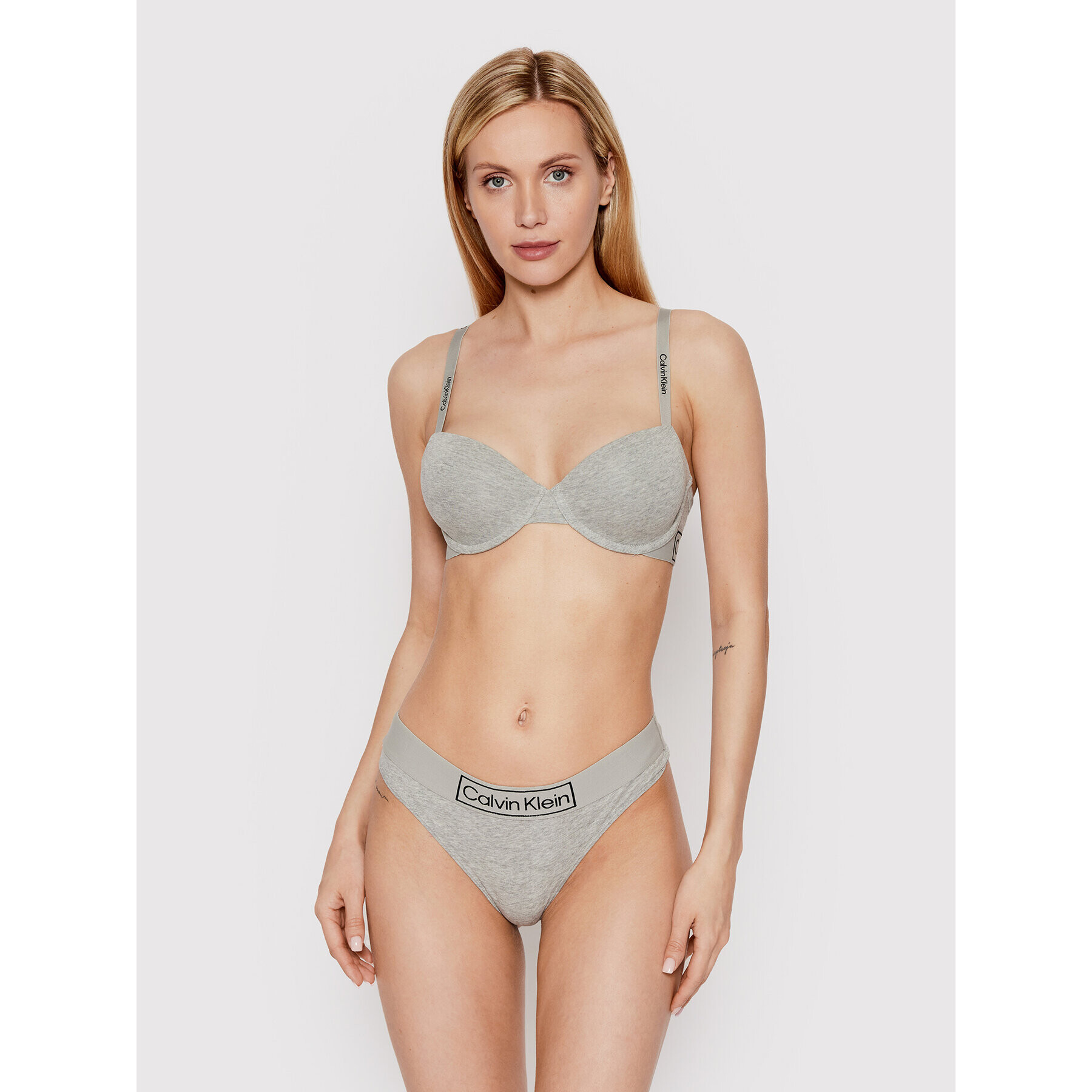 Calvin Klein Underwear Podprsenka s kosticemi 000QF6772E Šedá - Pepit.cz