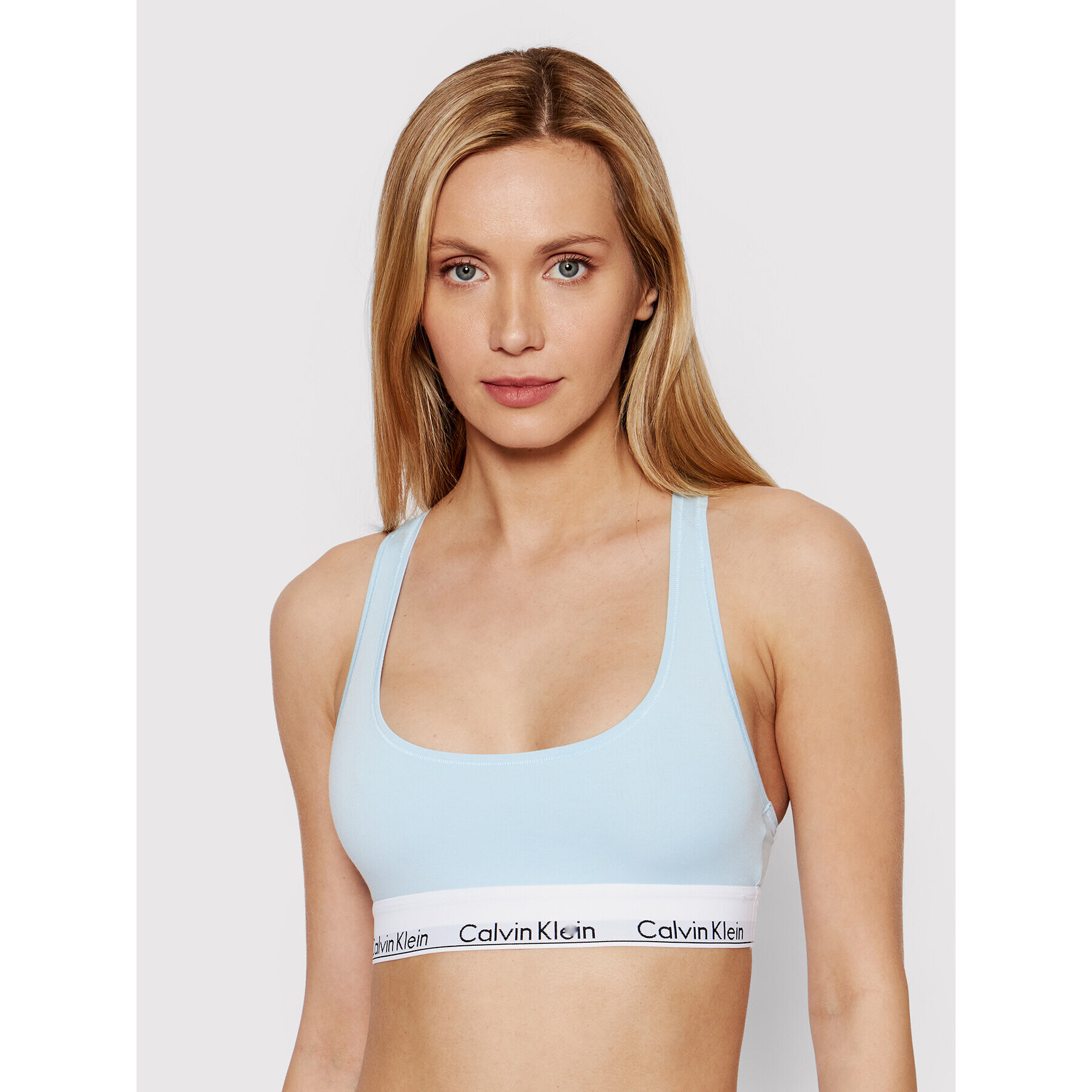 Calvin Klein Underwear Podprsenkový top 0000F3785E Modrá - Pepit.cz