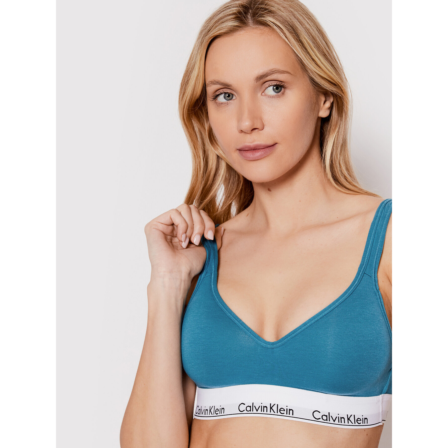 Calvin Klein Underwear Podprsenkový top 000QF5490E Modrá - Pepit.cz